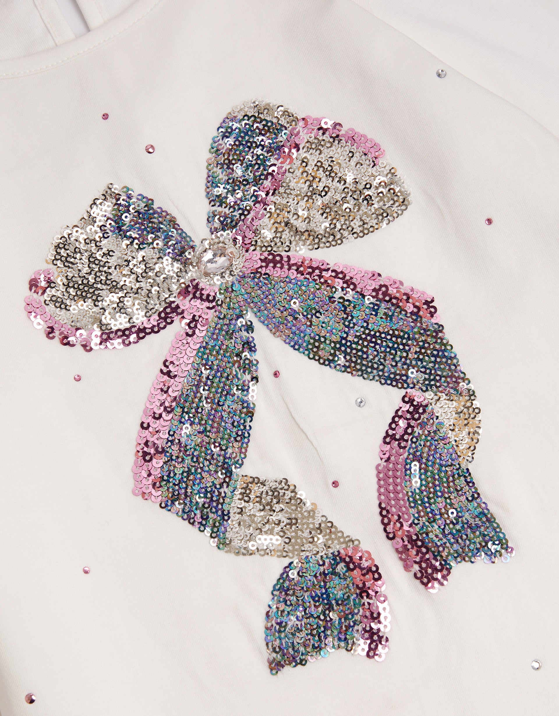 MAJICA - BOW EMB LS TEE