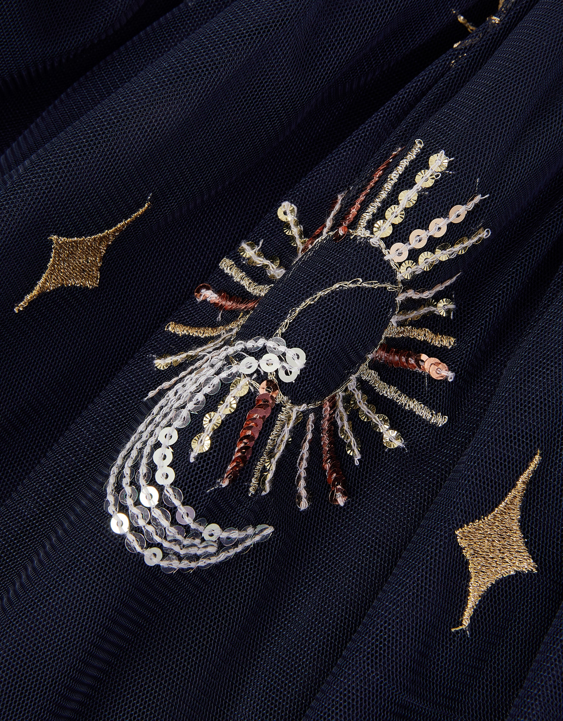 SUKNJA - COSMIC EMB MESH SKIRT