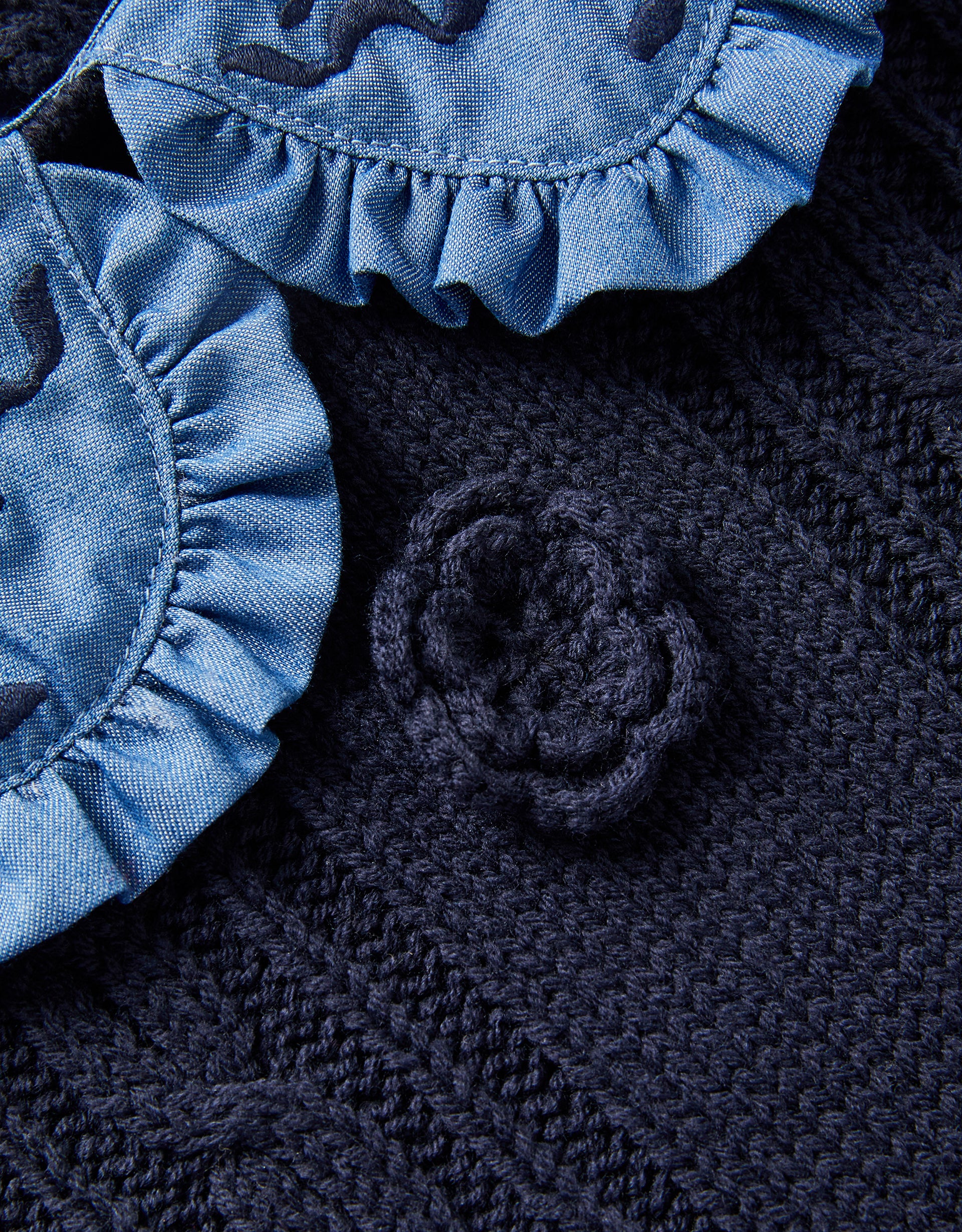 BLUZA - KNITTED TANK TOP CHAMBRAY