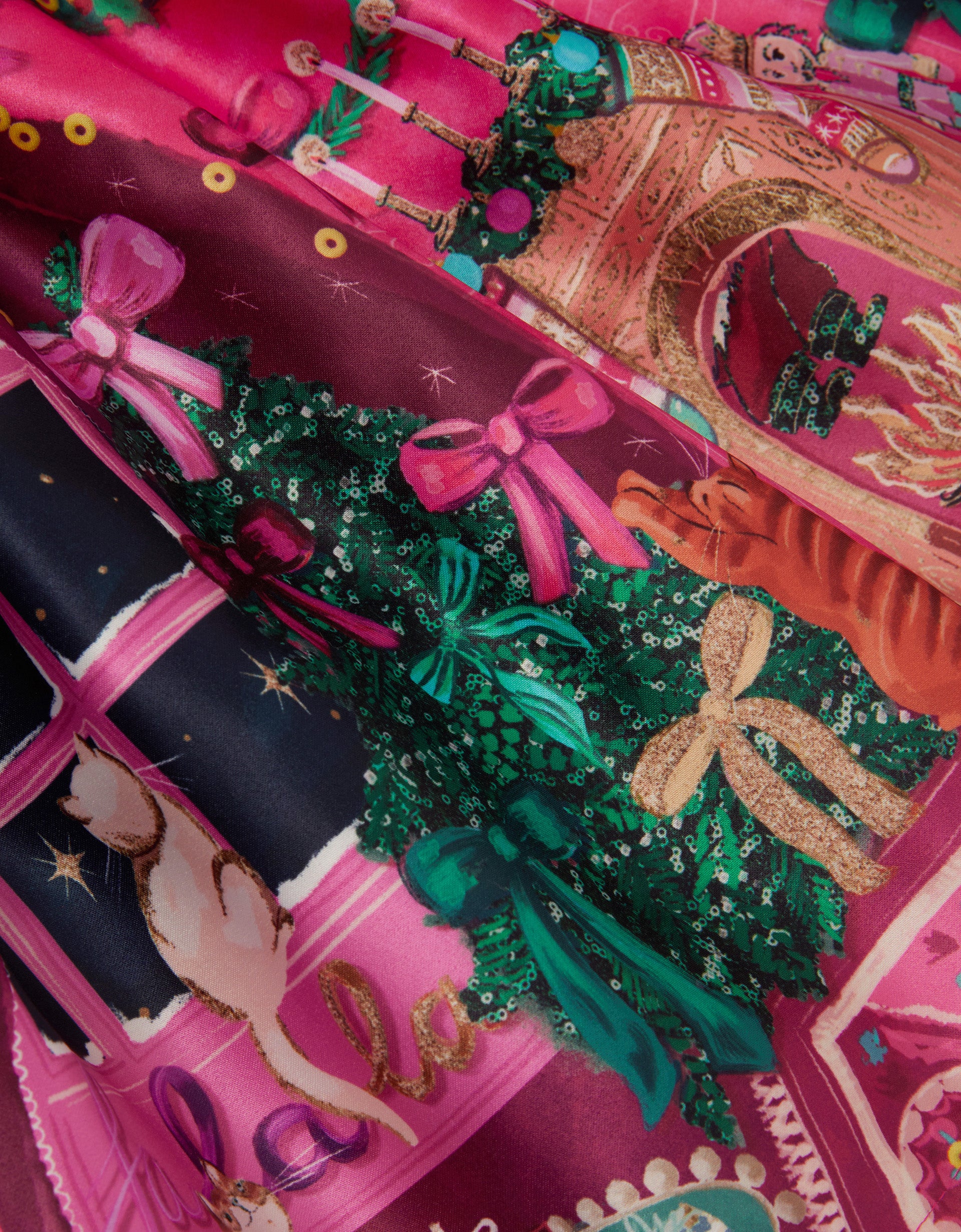 SUKNJA - XMAS SATIN SCENE SKIRT