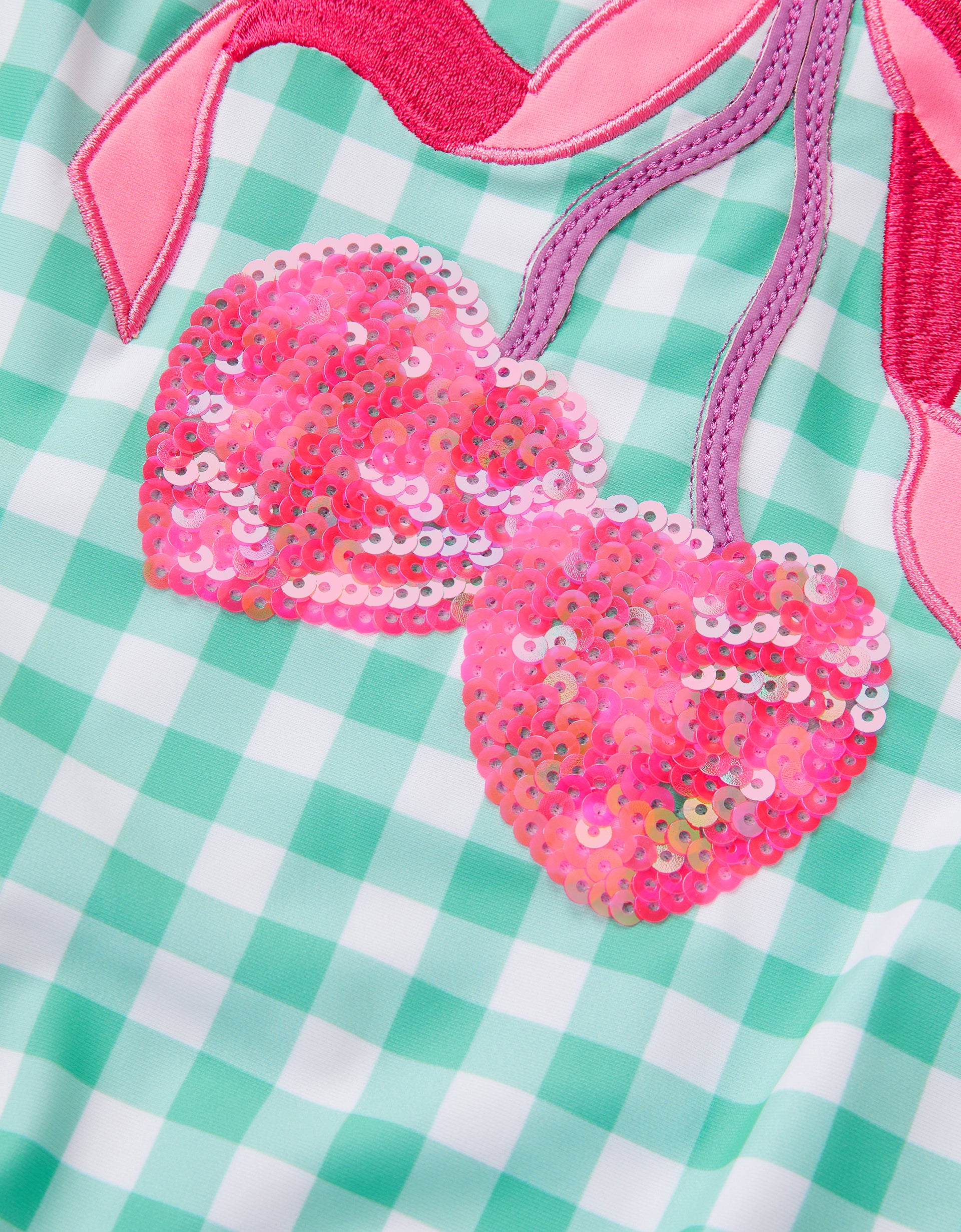 KUPACI KOSTIM - SEQUIN CHERRY GINGHM SWIM