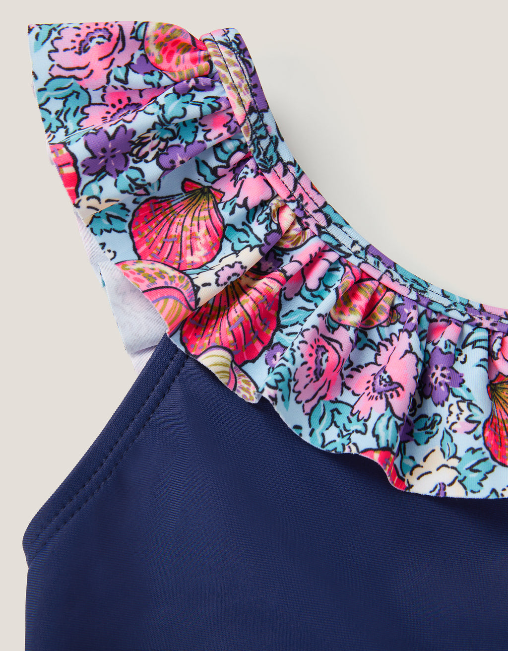 KUPACI KOSTIM - SOLID COLOUR DITSY TRIM
