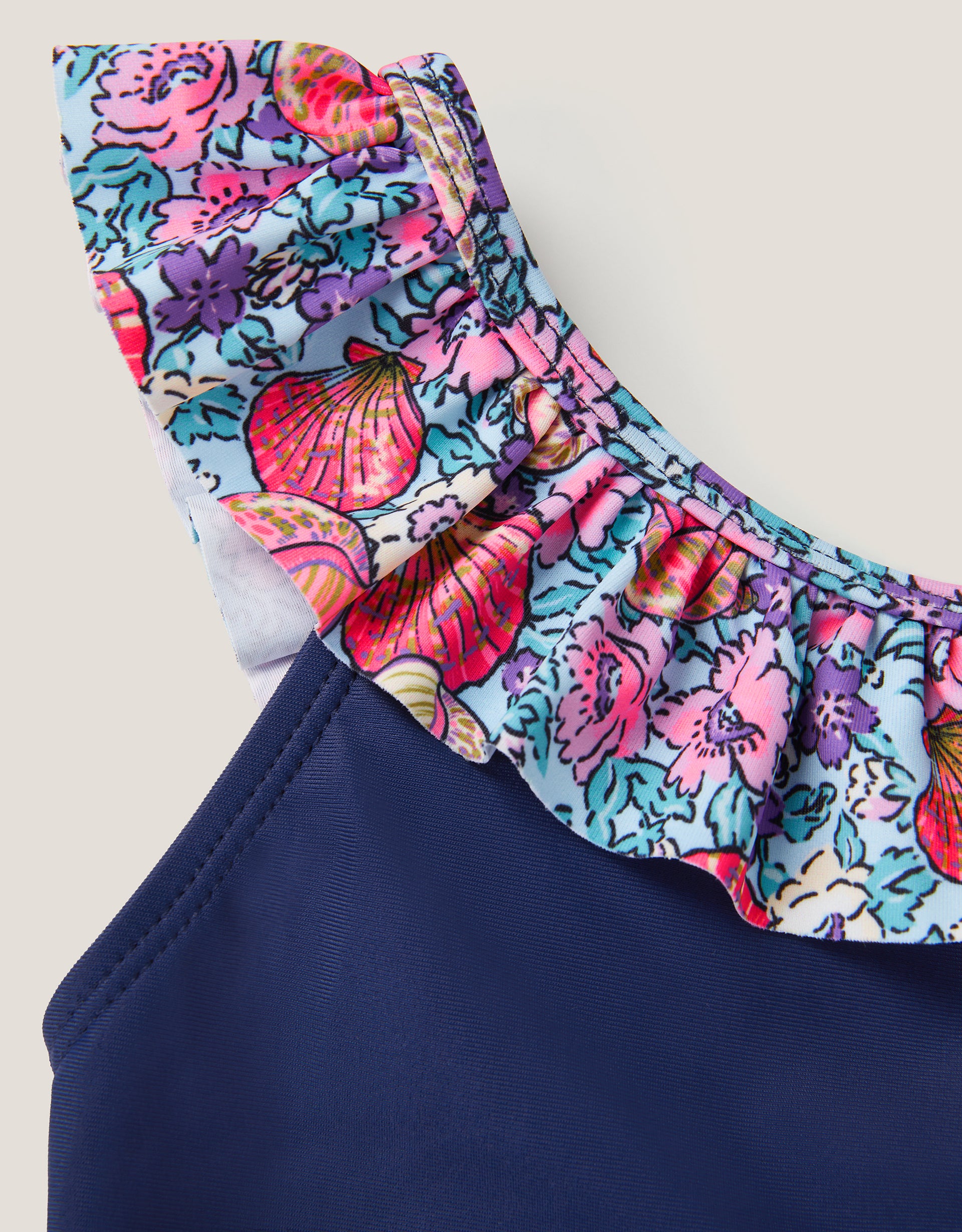 KUPACI KOSTIM - SOLID COLOUR DITSY TRIM
