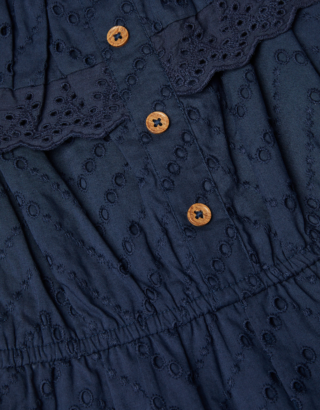 KOMBINEZON - NAVY BRODERIE PLAYSUIT