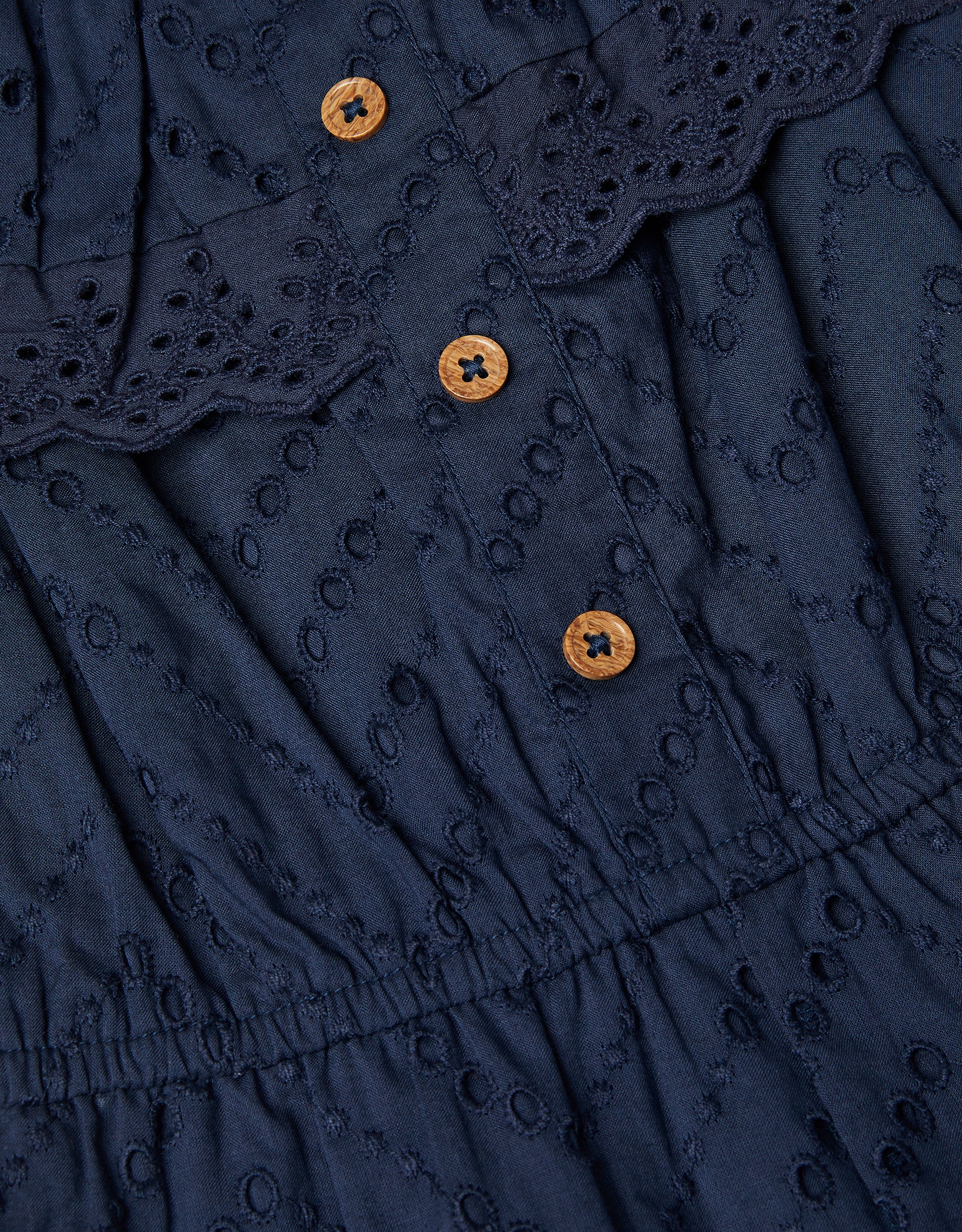 KOMBINEZON - NAVY BRODERIE PLAYSUIT