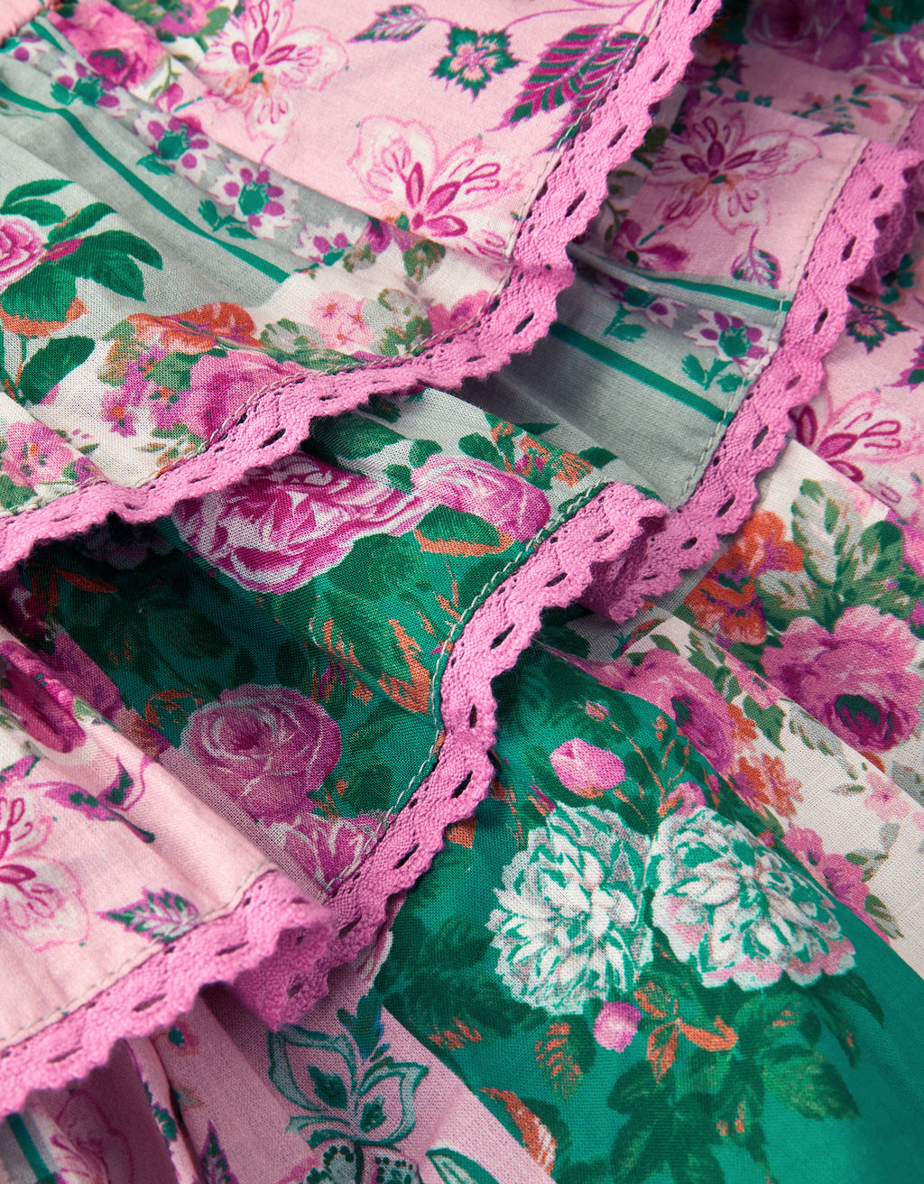 SET - PATCHWORK FLORAL SKRT SET