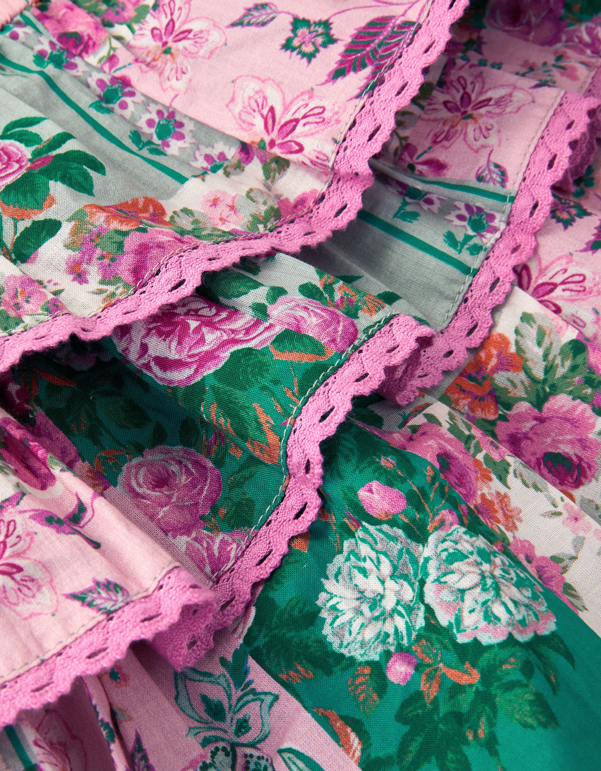 SET - PATCHWORK FLORAL SKRT SET