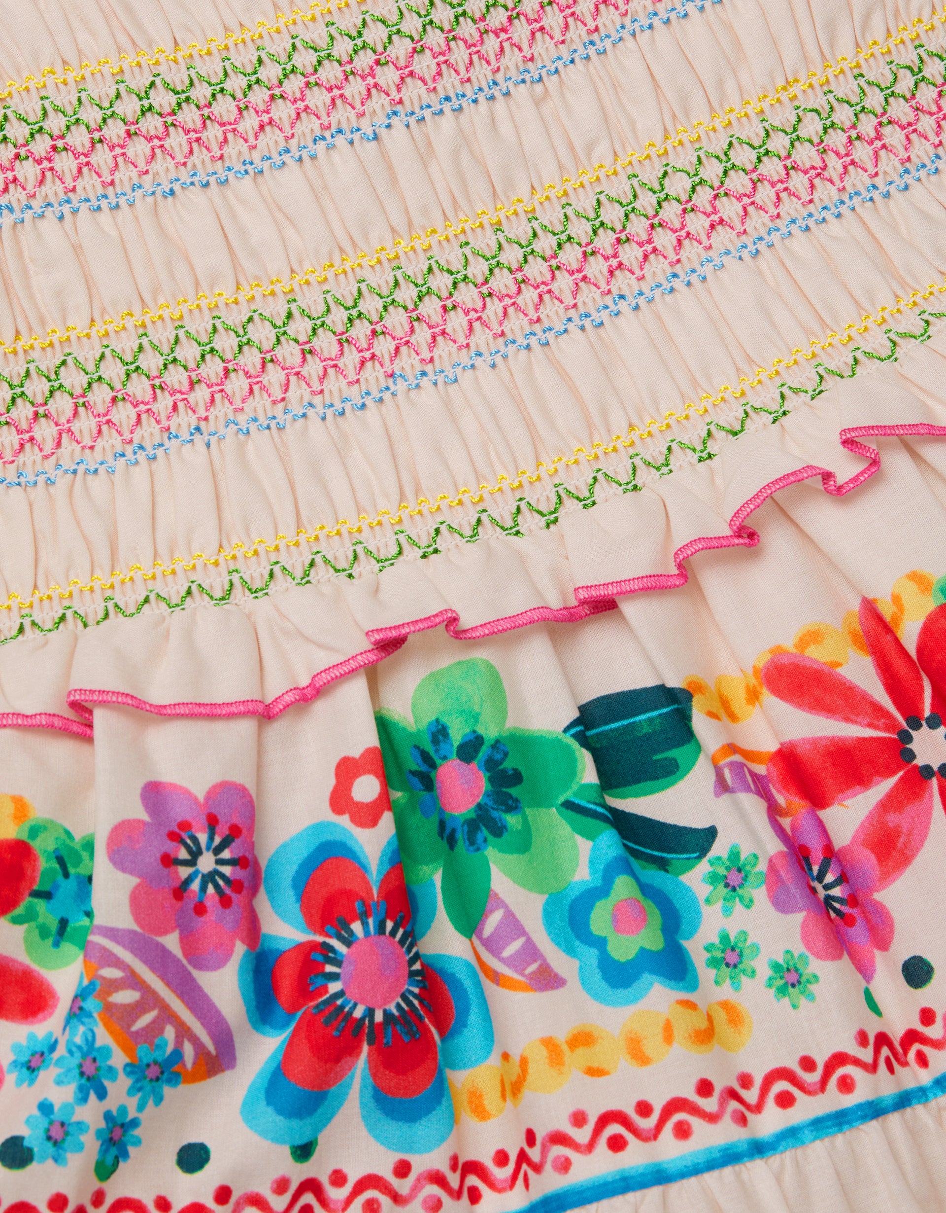 HALJINA - SHIRRED FLOWER DRESS