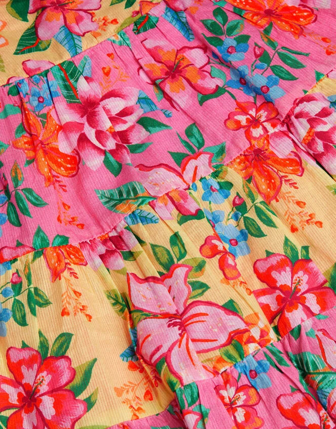 HALJINA - BABY YELLOW FLORAL DRESS