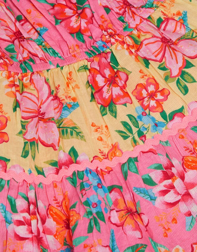 HALJINA - TROPICAL CLRBLOCK DRESS