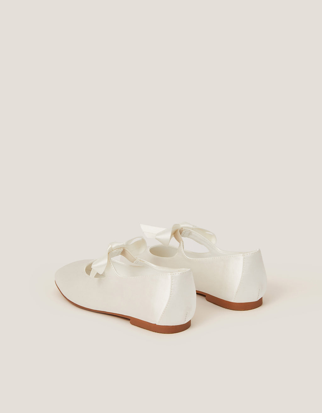 BALETANKE - IVORY SATIN FLAT