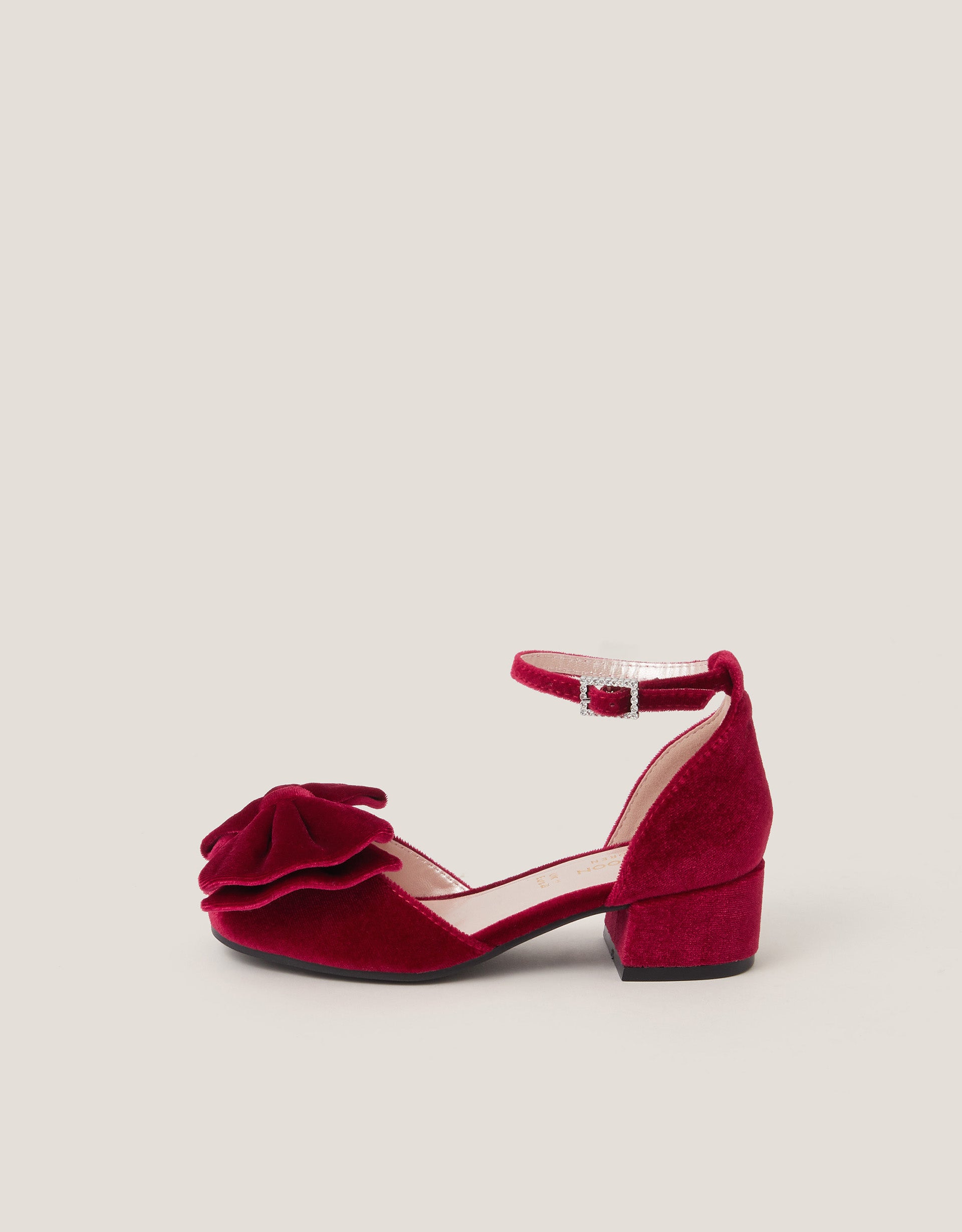 CIPELE - RED VELVET BOW HEEL