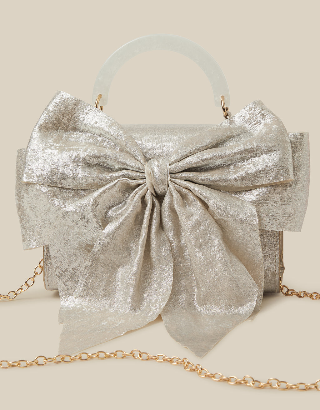 TORBA - SATIN BOW MOP HANDLE BAG