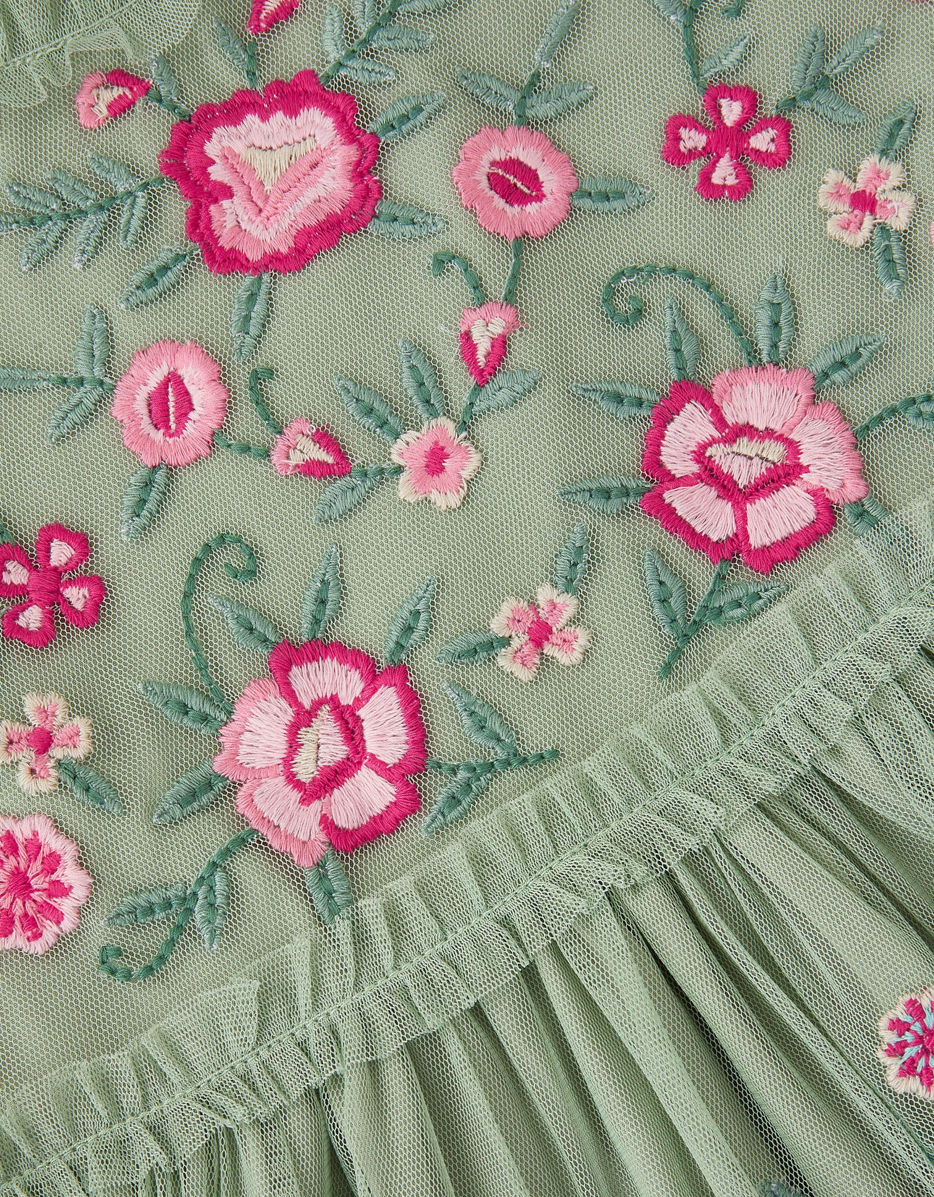 HALJINA - SAGE BOTANICAL MESH DRESS