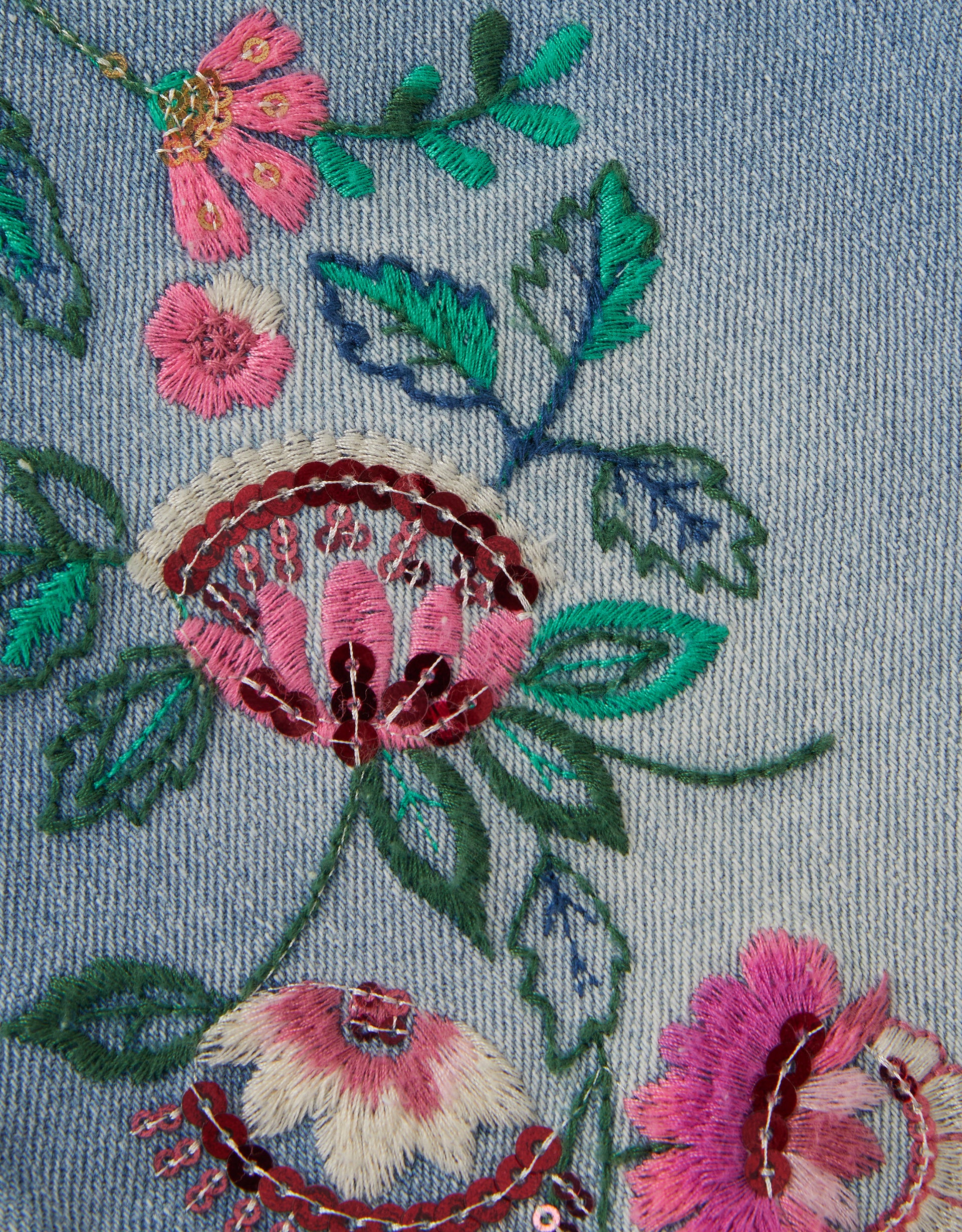 FARMERKE - FRL SEQUIN EMB WIDE JEAN