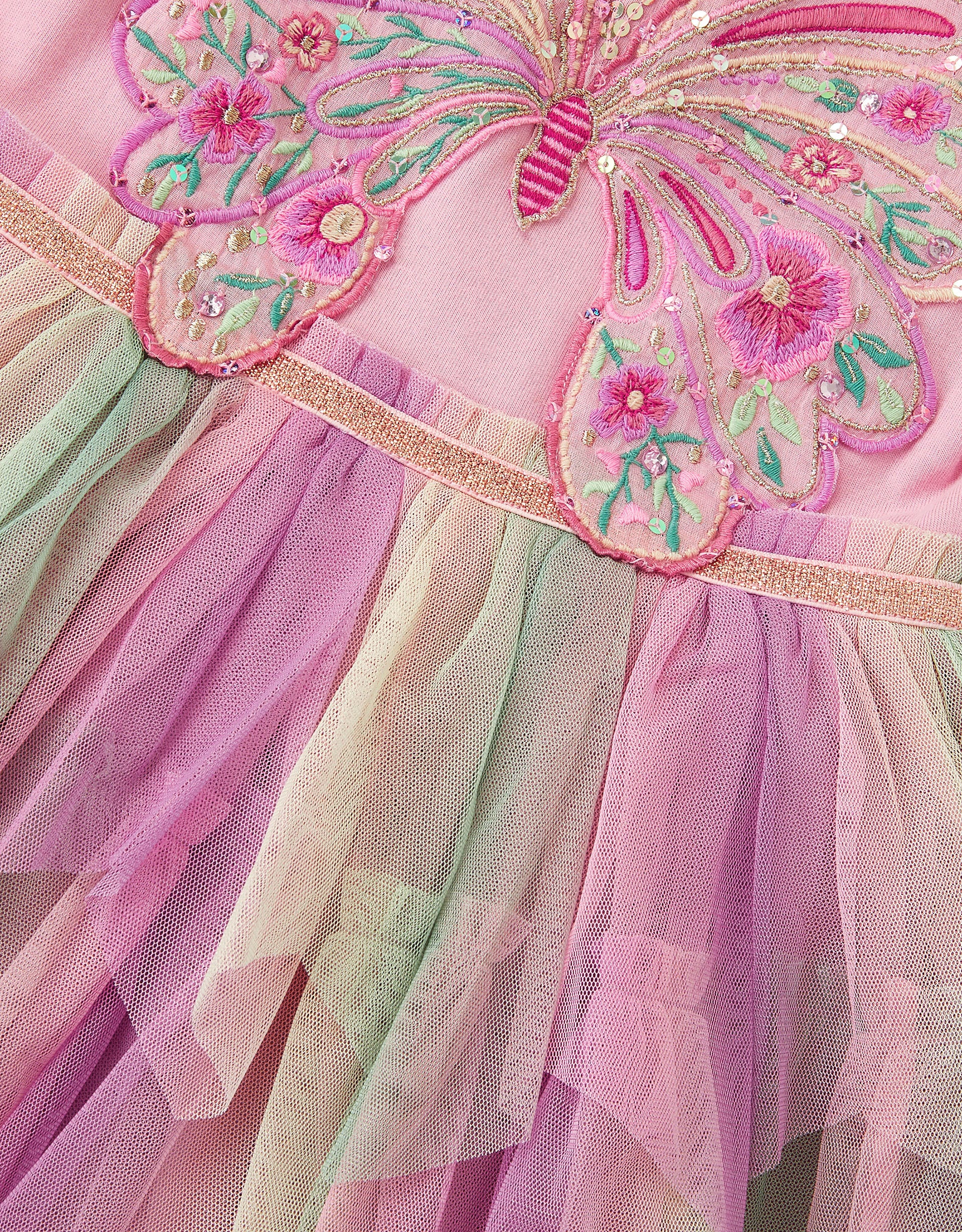 HALJINA - BUTTERFLY EMB DISCO DRESS