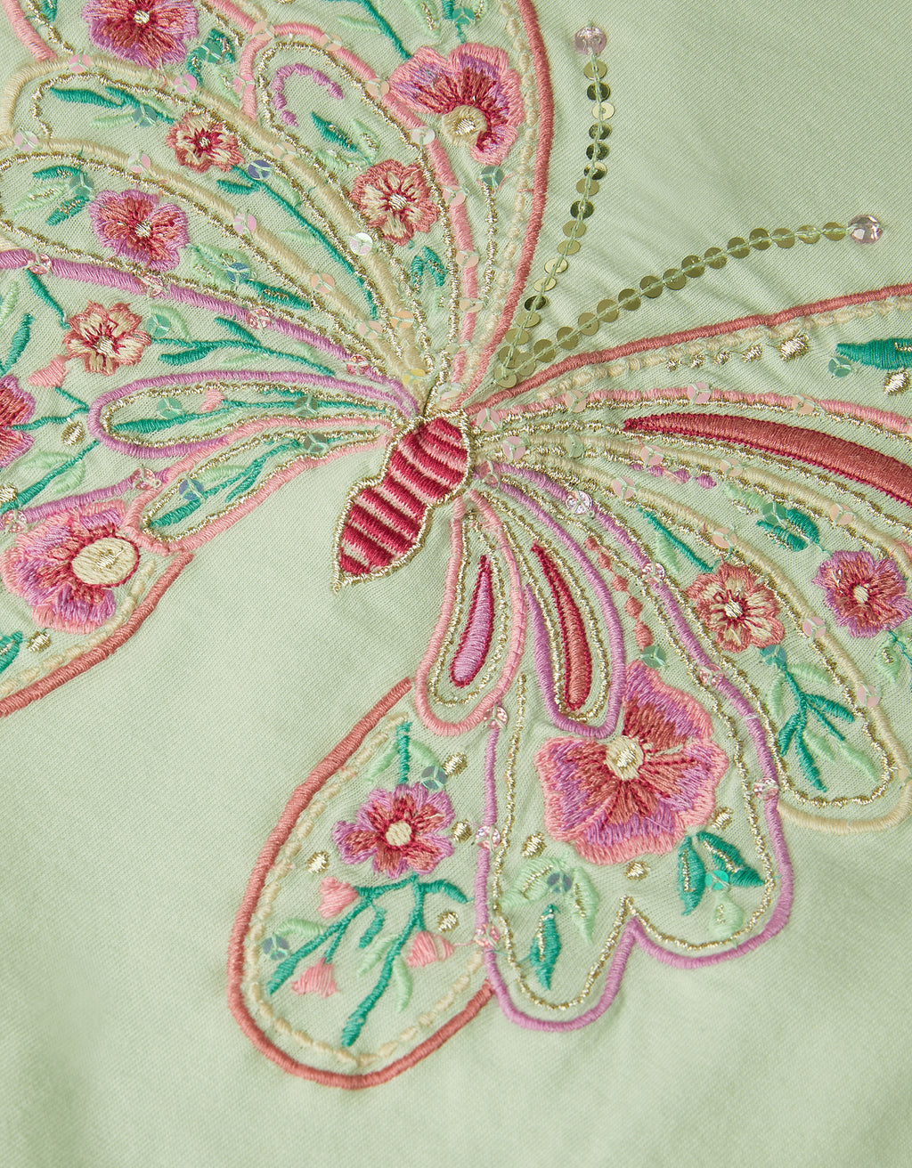 MAJICA - SS BUTTERFLY EMB TEE