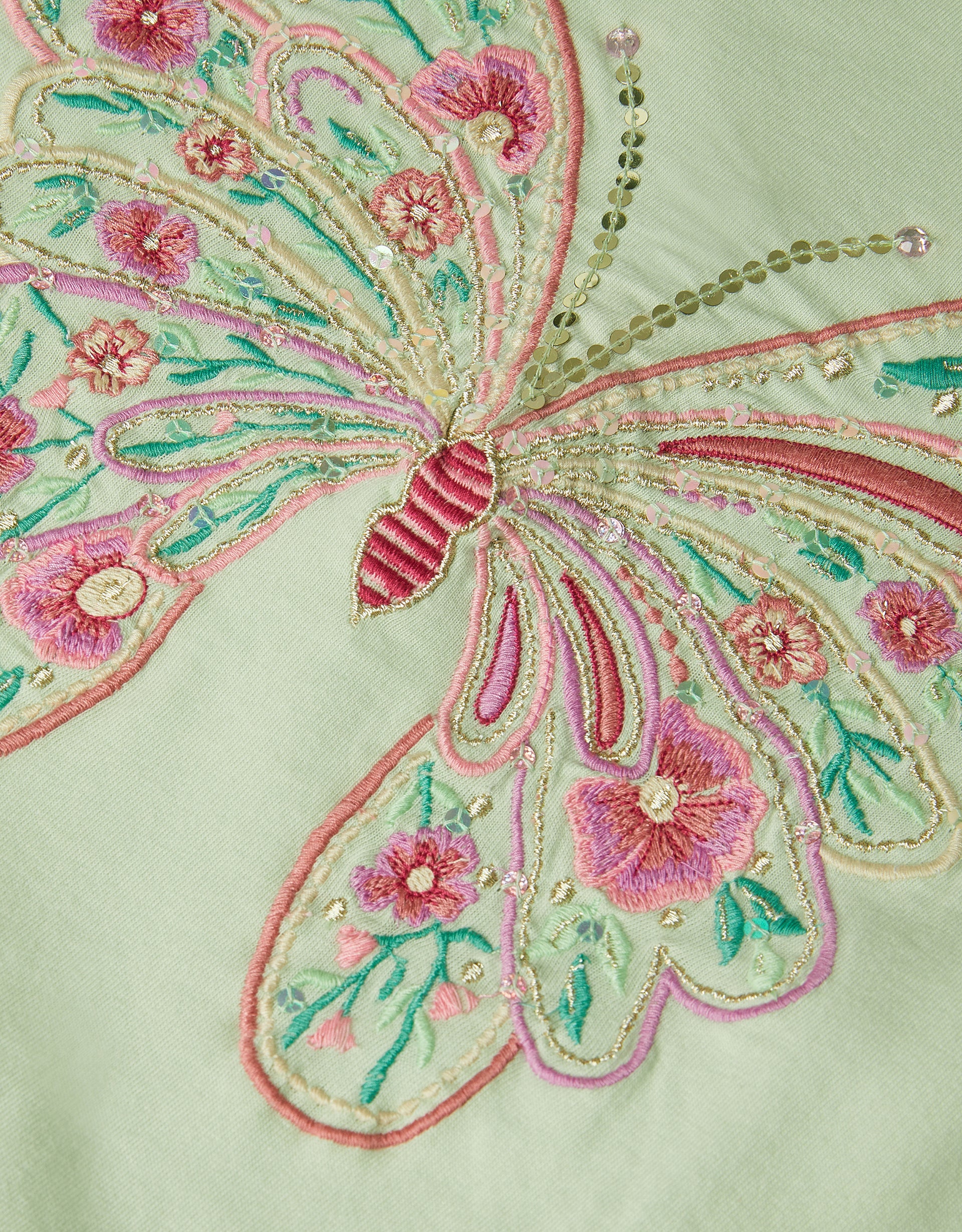MAJICA - SS BUTTERFLY EMB TEE