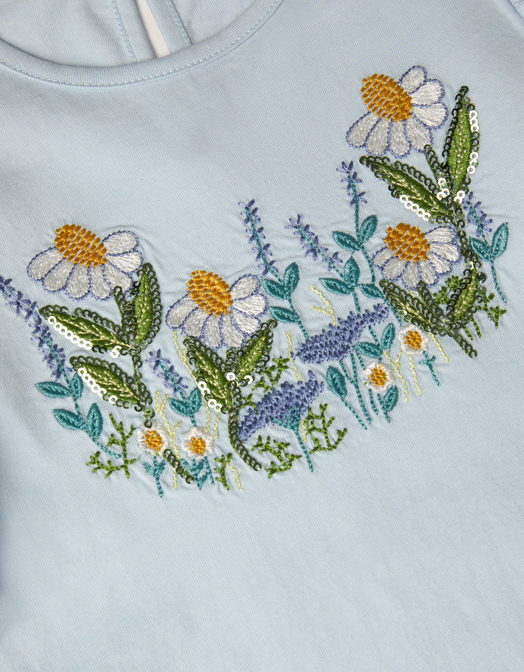 MAJICA - BLUE MEADOW FRILL TSHIRT