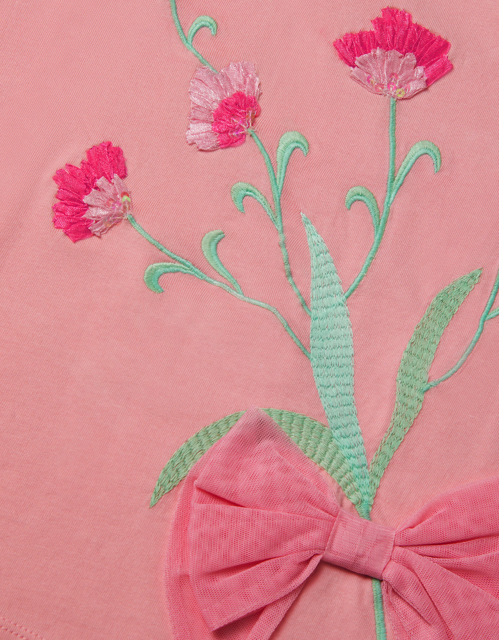MAJICA - SS TULIP RIBBON EMB TSHIR