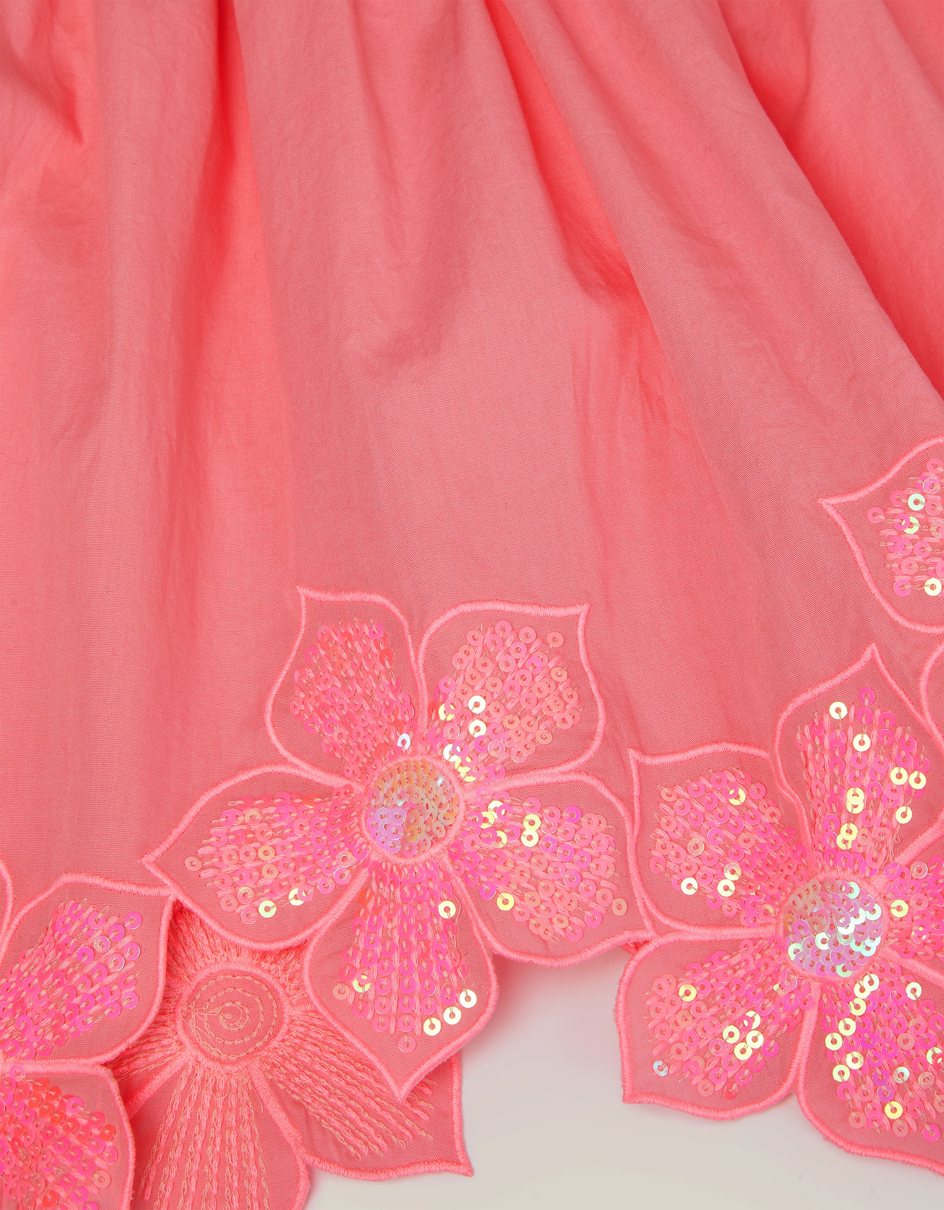 HALJINA - PINK SEQUIN FLR CUT DRESS