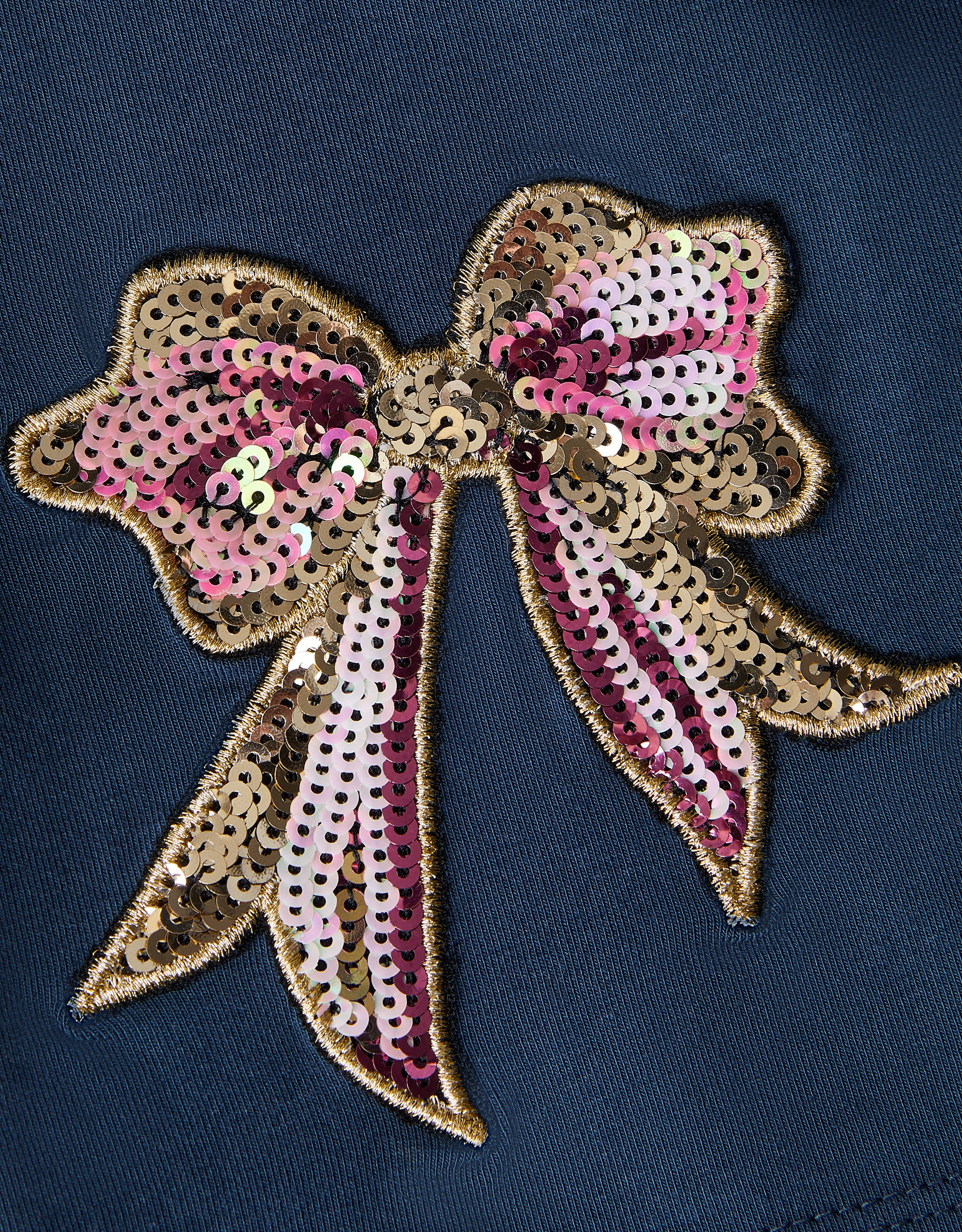 HELANKE - SEQUIN BOW EMB KICK LEGGI