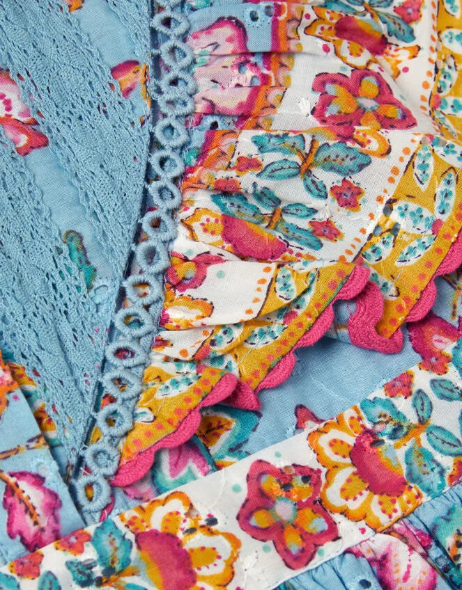 HALJINA - ADARA HER BLUE BROID DRES