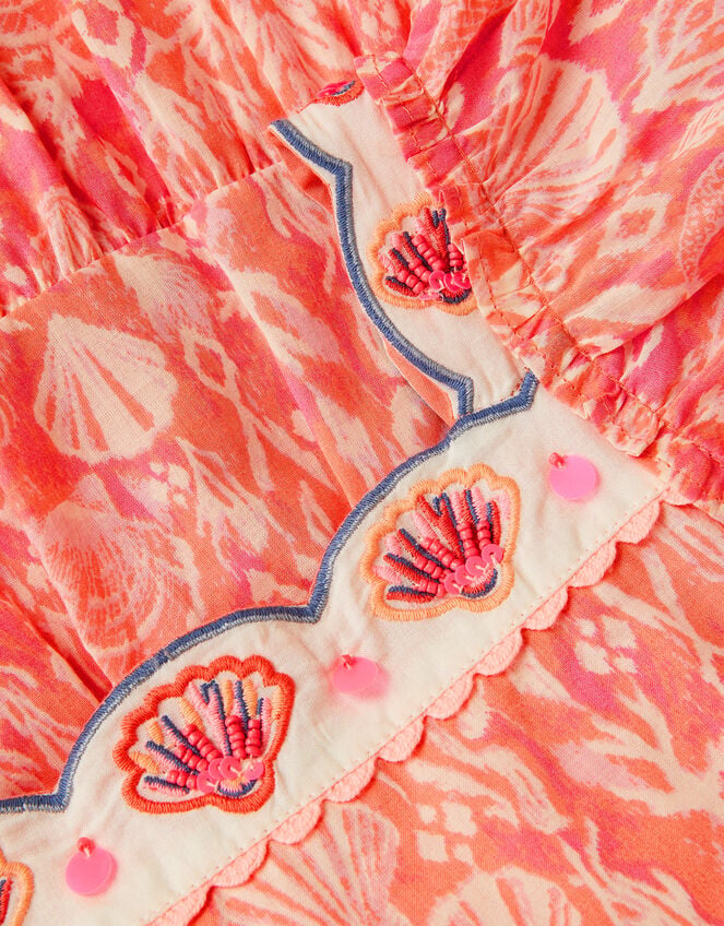 HALJINA - EPP CORAL IKAT MERMD DRES