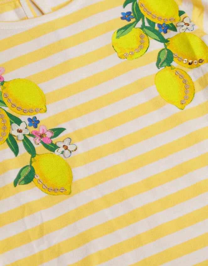 MAJICA - AMALFI LEMON SEQUIN TSHIR