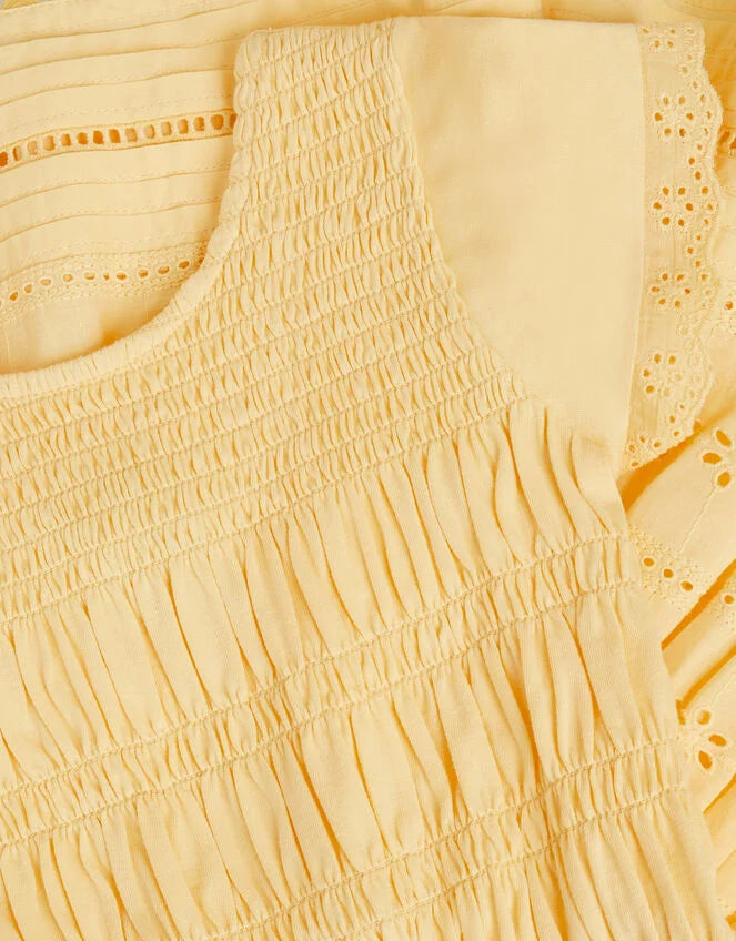 KOMBINEZON - YELLW BROIDERIE PLAYSUIT