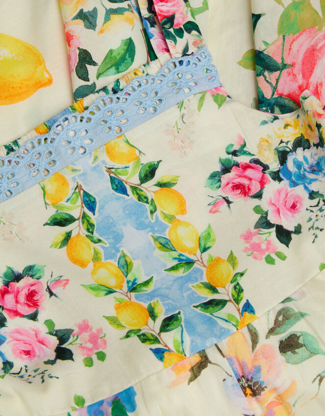 HALJINA - LEMON AMALFI ROSE DRESS