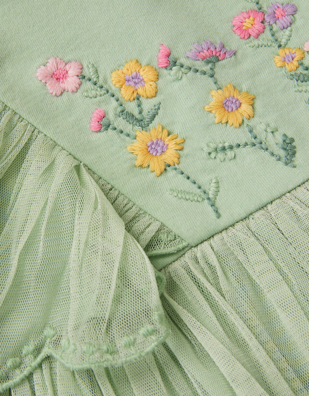 HALJINA - BBY SAGE JERSEY MESH DRES