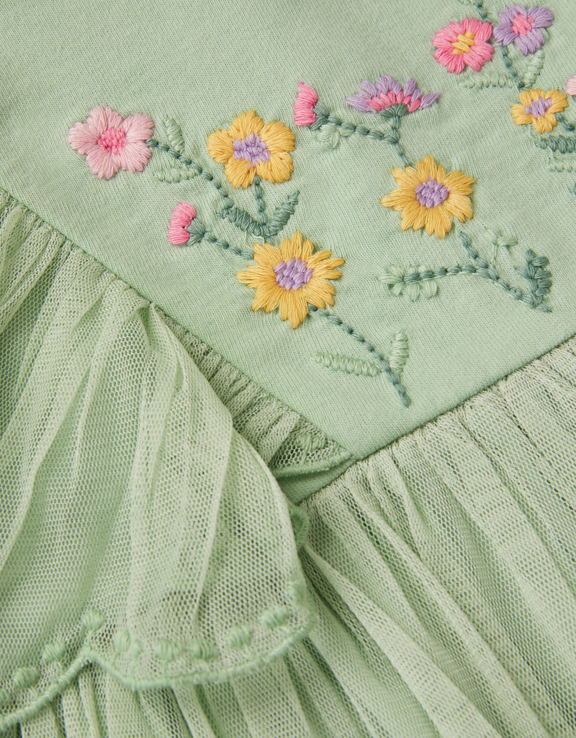 HALJINA - BBY SAGE JERSEY MESH DRES