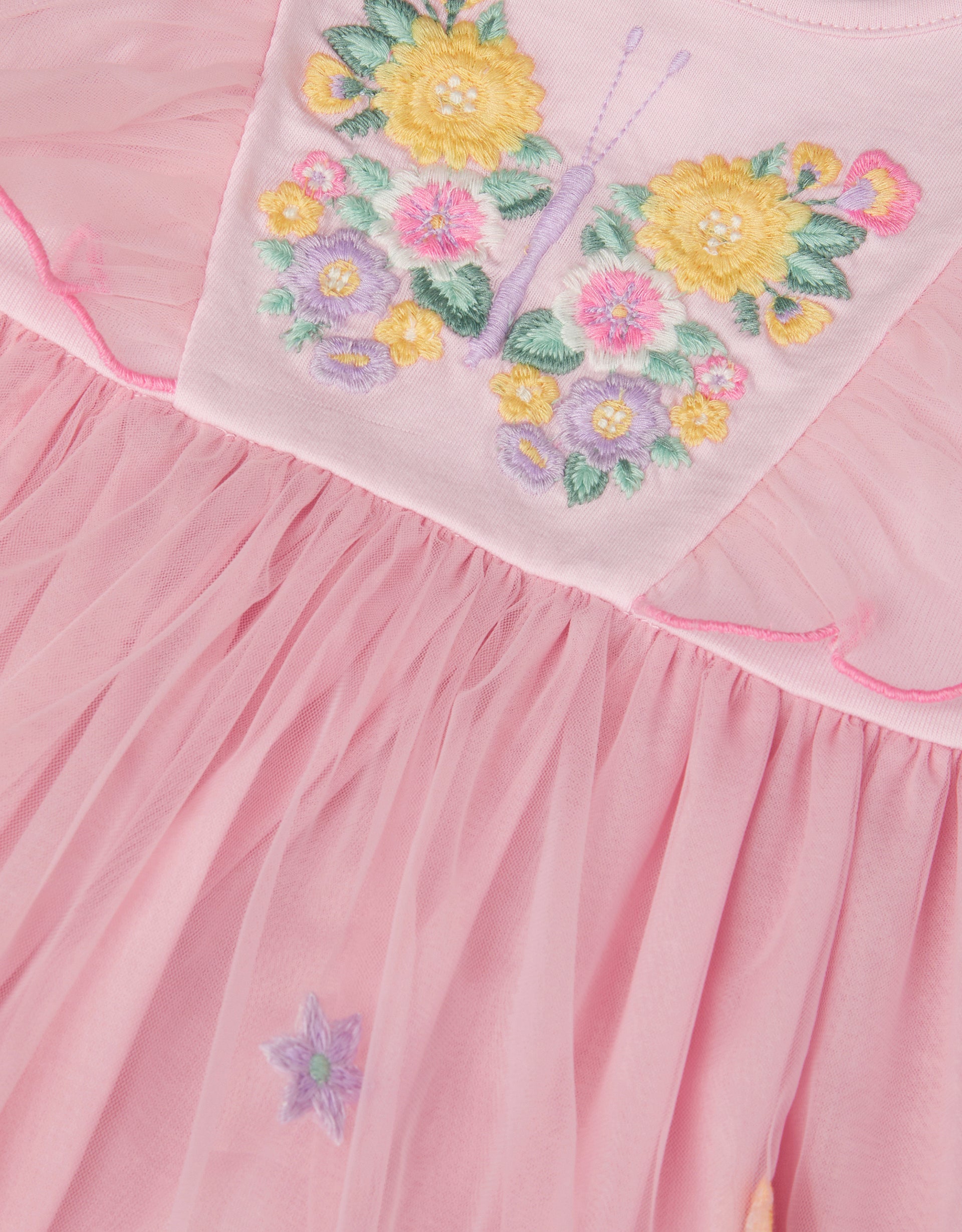 HALJINA - BBY JRSY MESH BFFLY DRESS