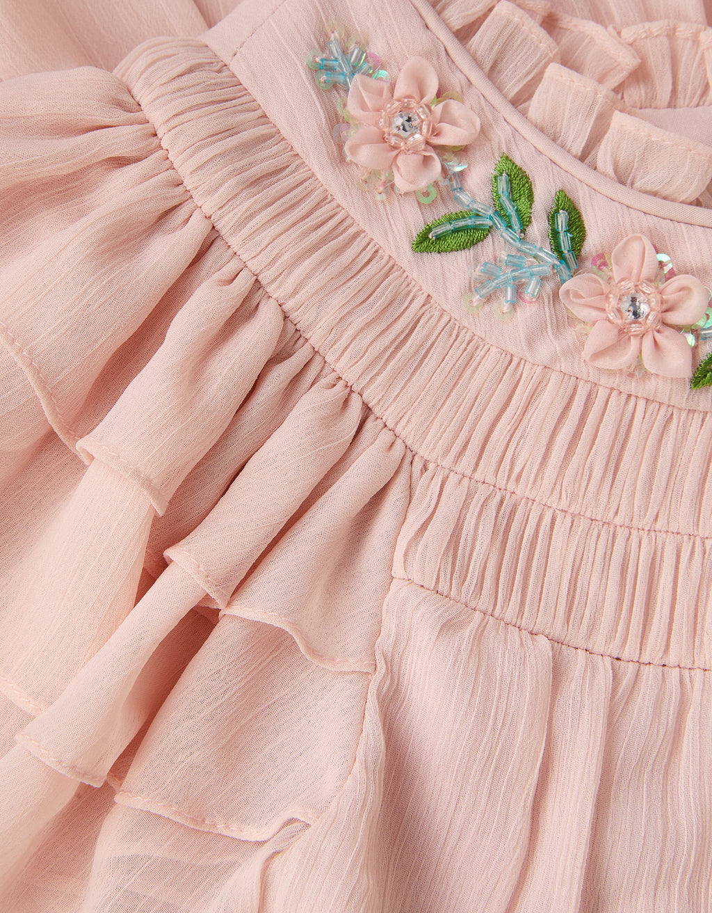 HALJINA - CARMEN EMB NECKLINE DRESS