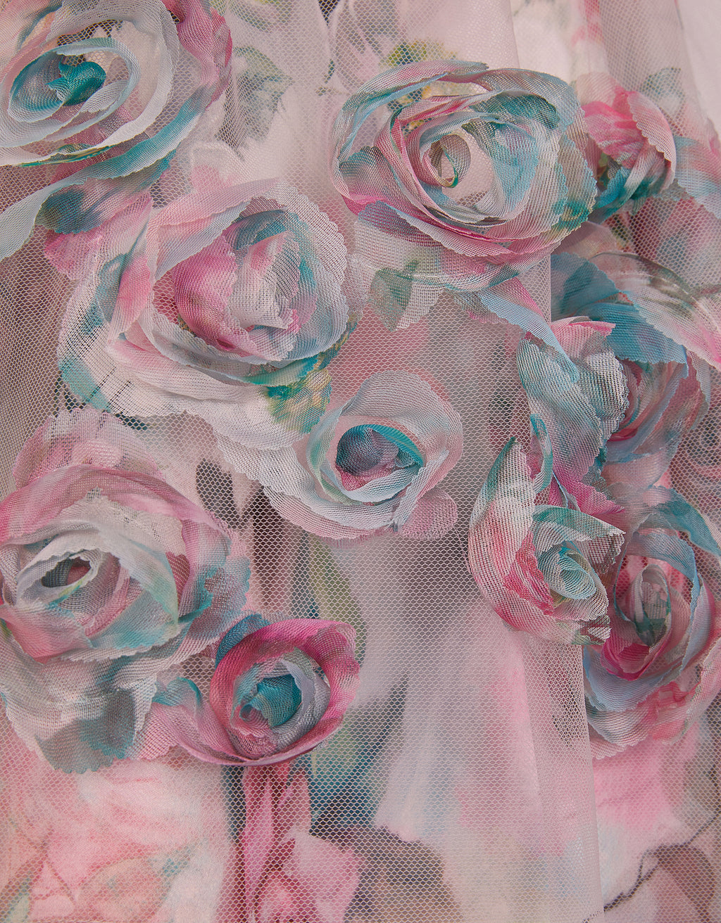 HALJINA - OIL FLORAL 3D ROSES DRESS