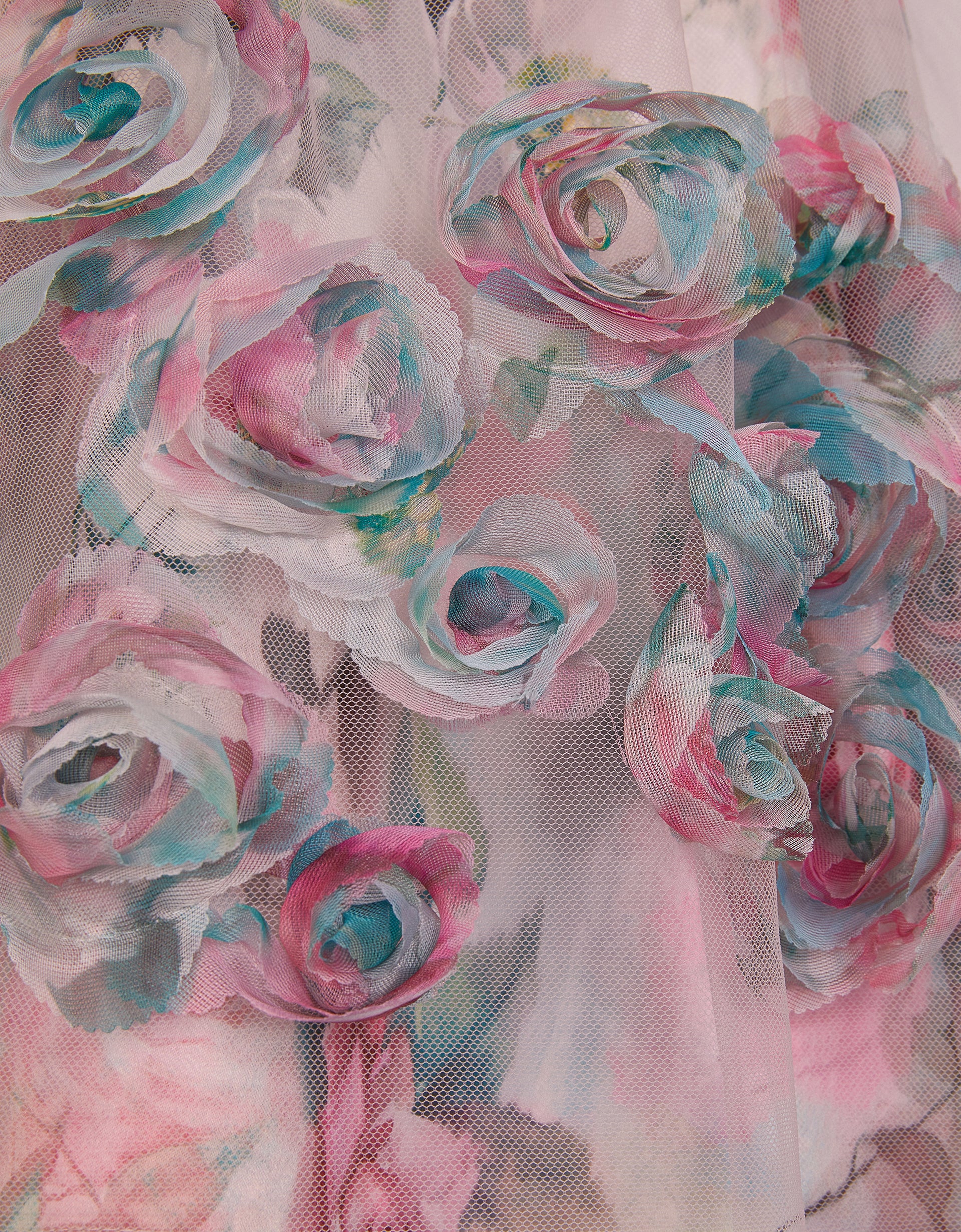 HALJINA - OIL FLORAL 3D ROSES DRESS