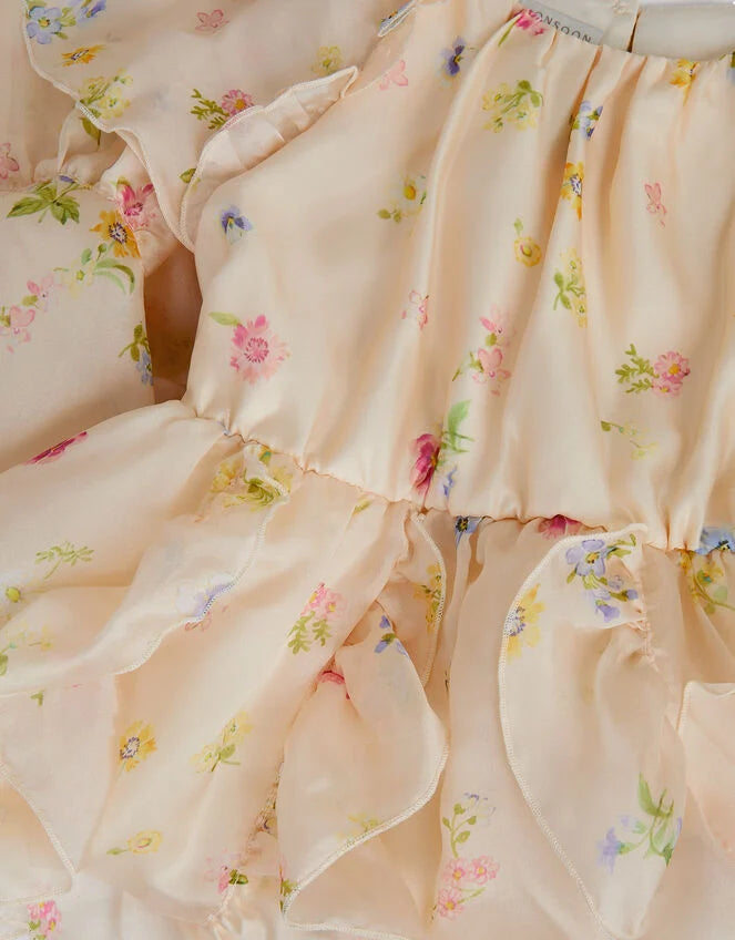 HALJINA - YELLOW DITSY RUFFLE DRESS