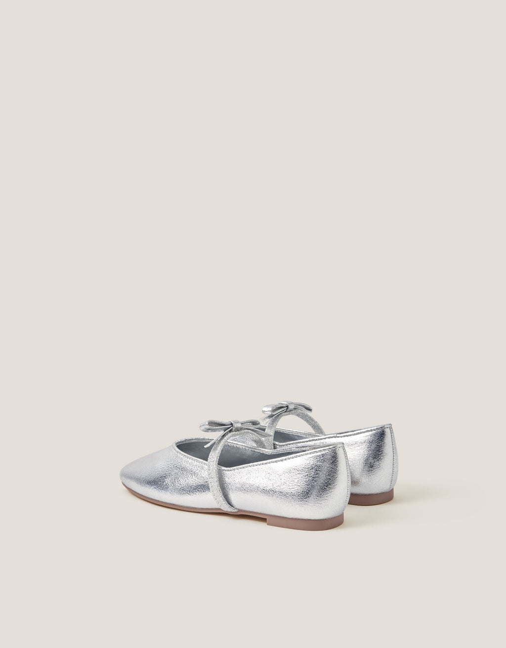 BALETANKE - METALLIC PATENT BOW FLAT