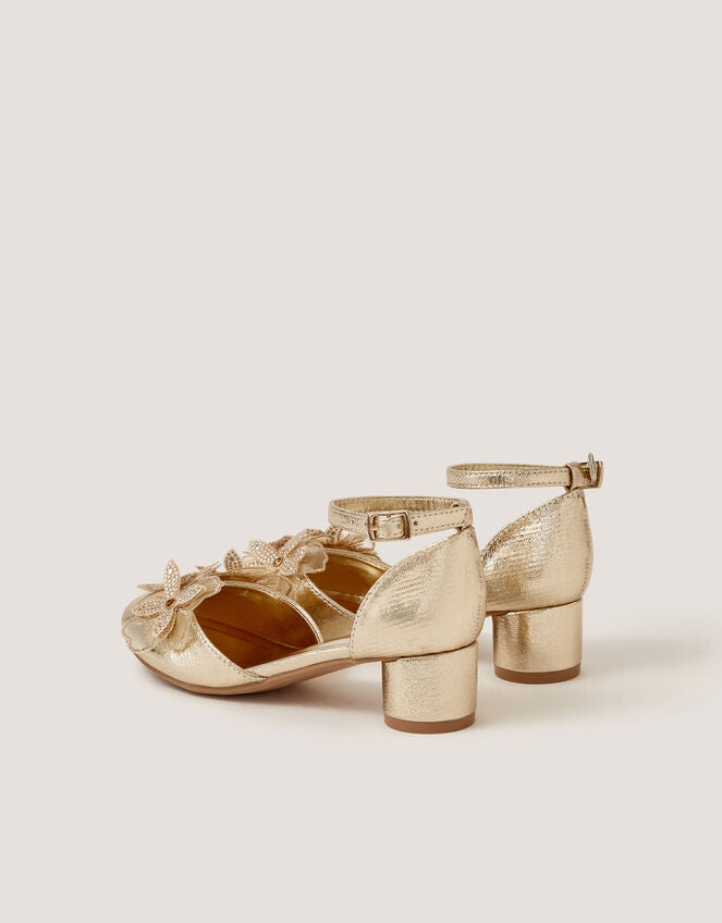 CIPELE - GOLD DAZZLE FLOWER HEEL