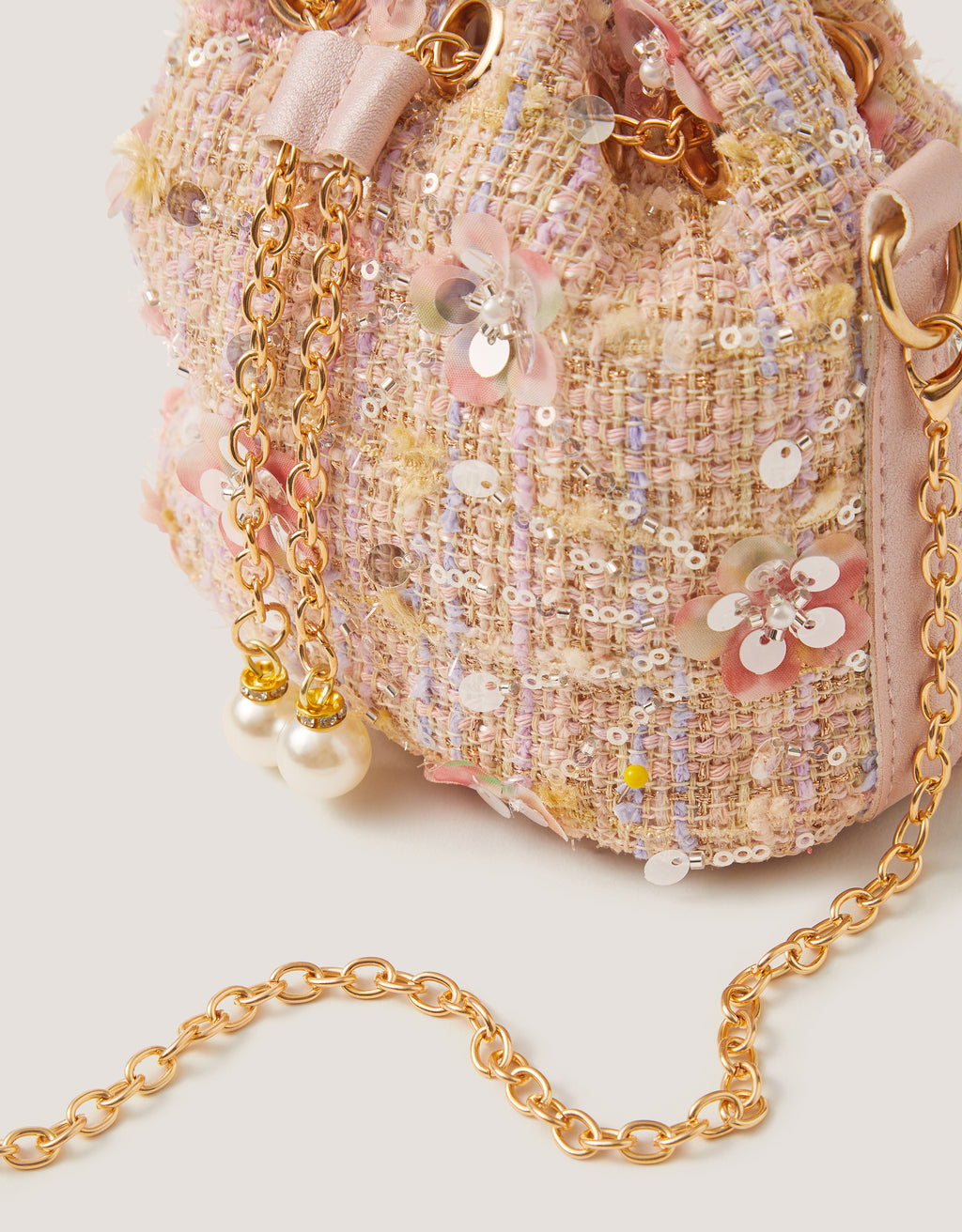TORBA - SEQUIN BOUCLE POUCH
