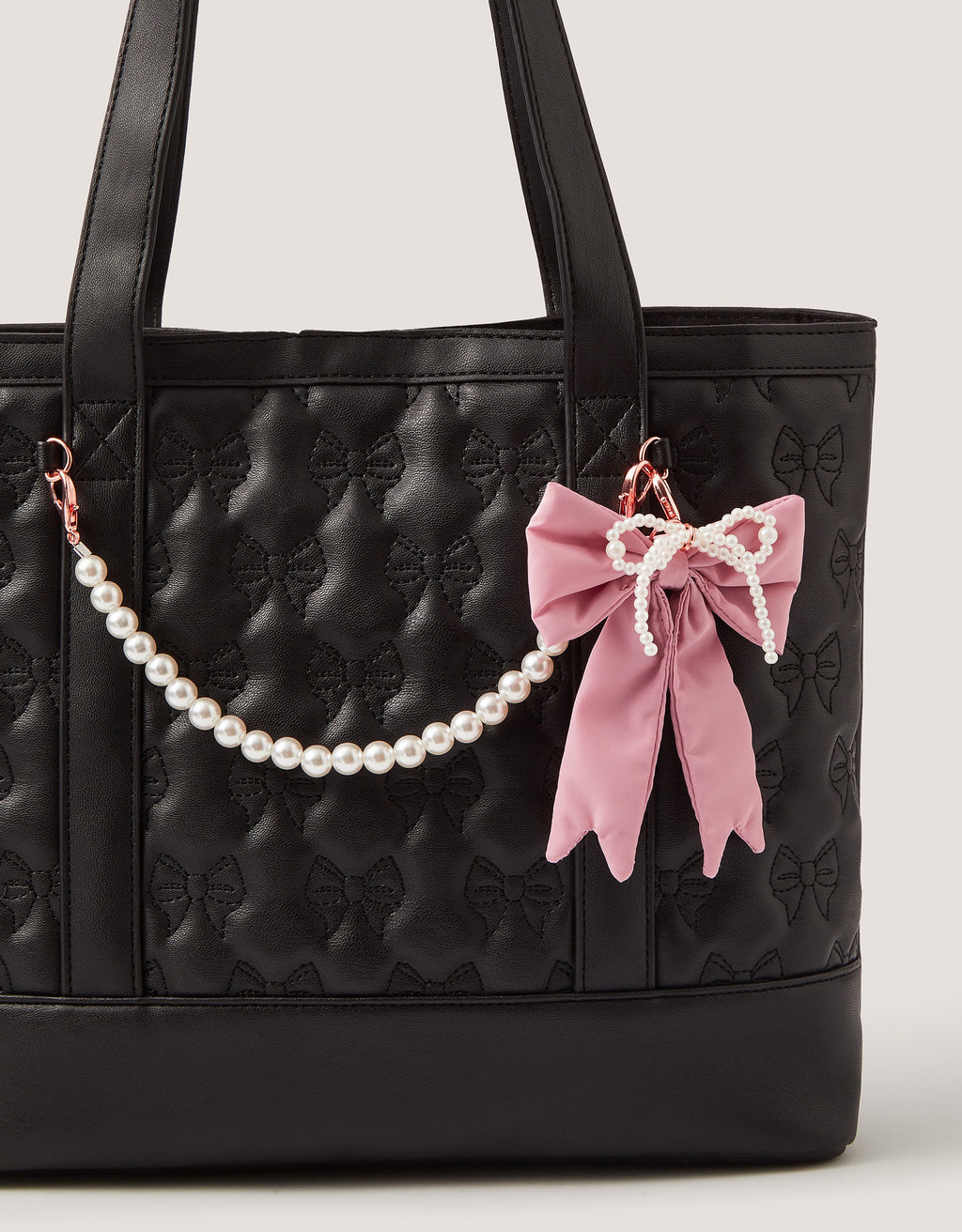 TORBA - SCHOOL BOW CHARM TOTE BAG