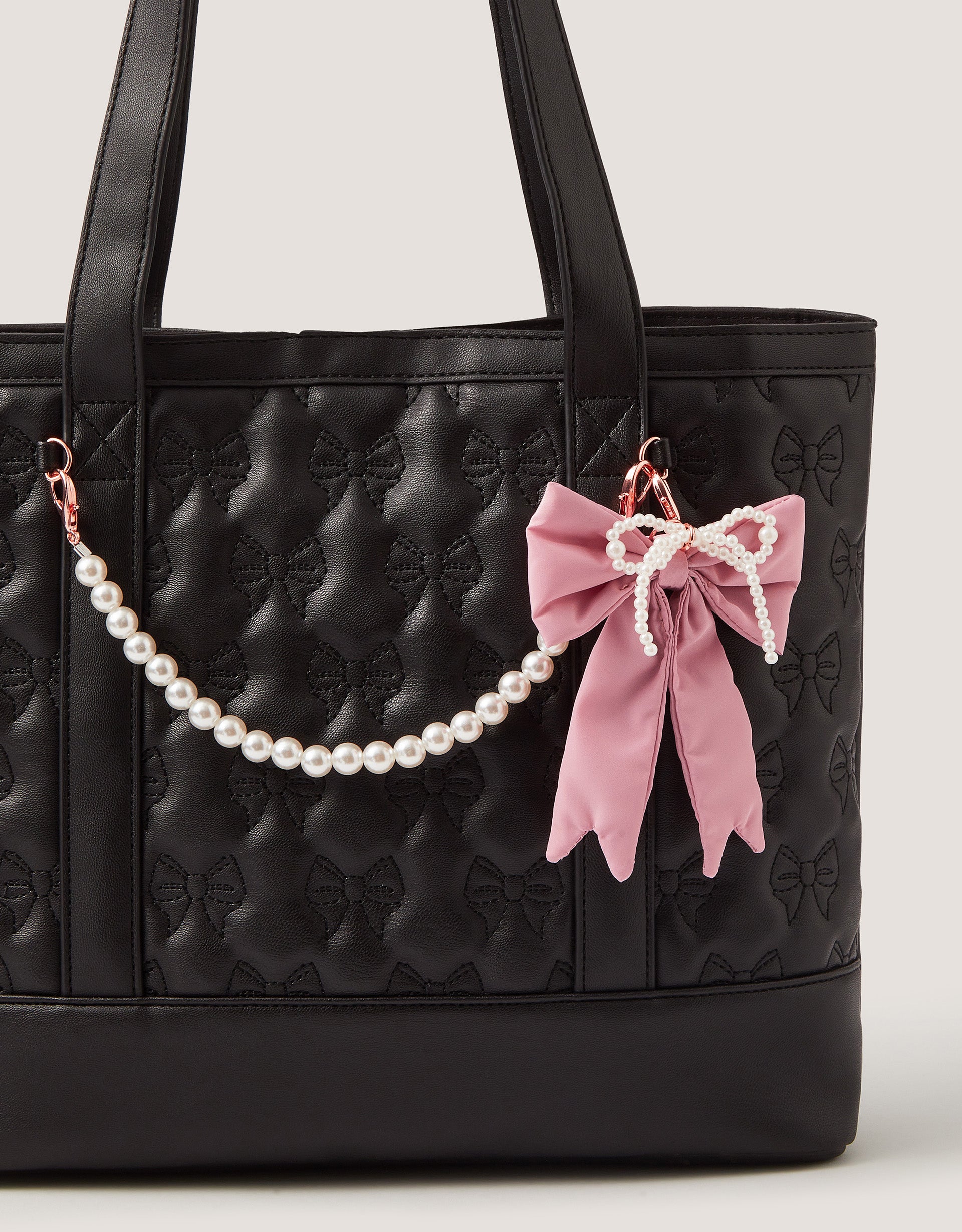 TORBA - SCHOOL BOW CHARM TOTE BAG