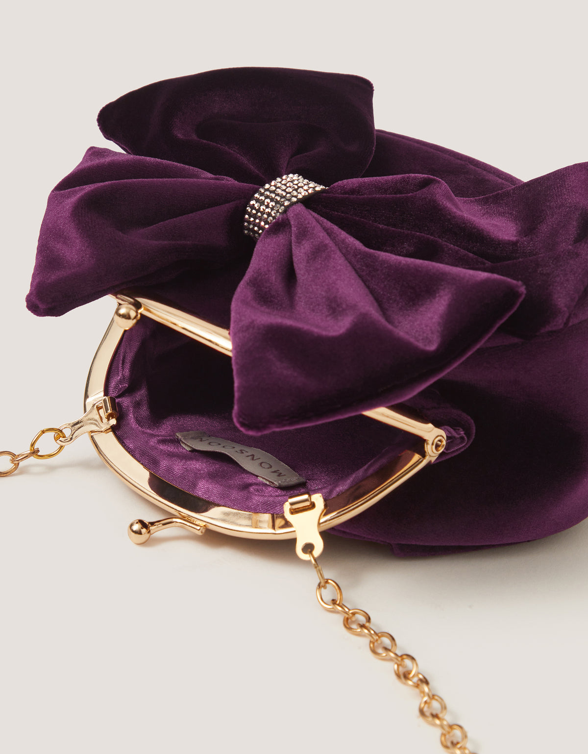 TORBA - VELVET BOW FRAME BAG
