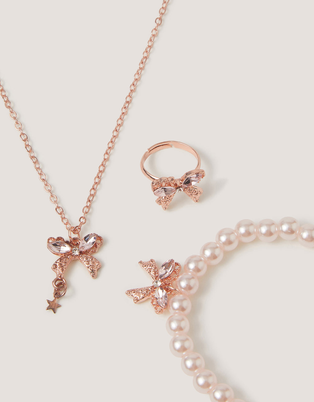 SET AKSESOARA - PRETTY BOW JEWELLERY SET