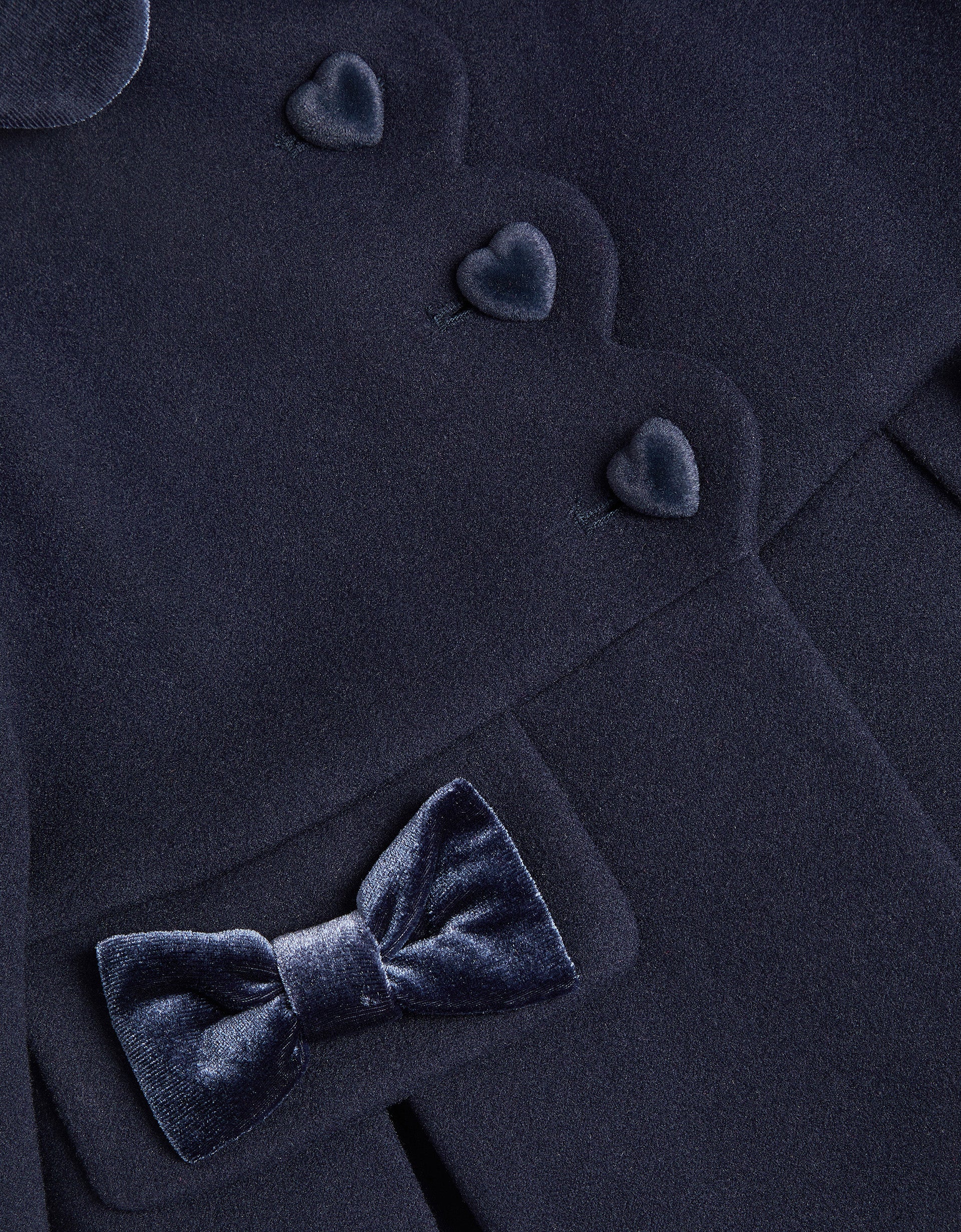 KAPUT - SMART NAVY SCALLOPED COAT
