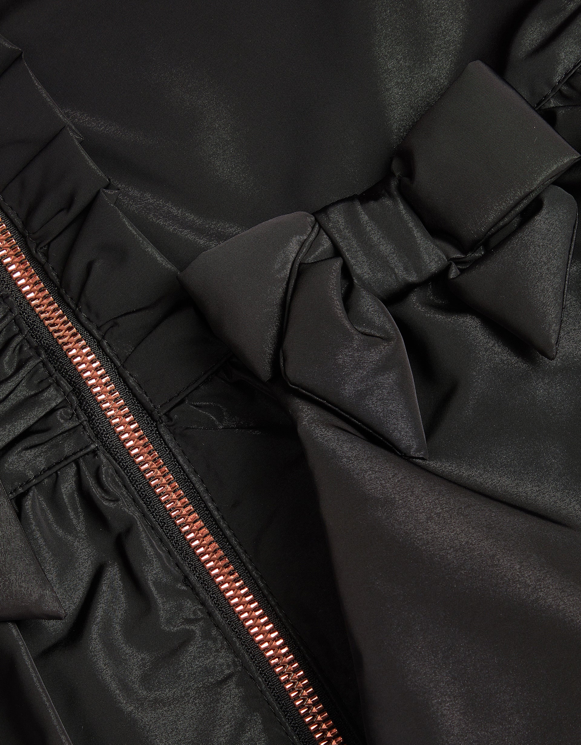 JAKNA - BLACK BOW RUFFLE LW RAINM