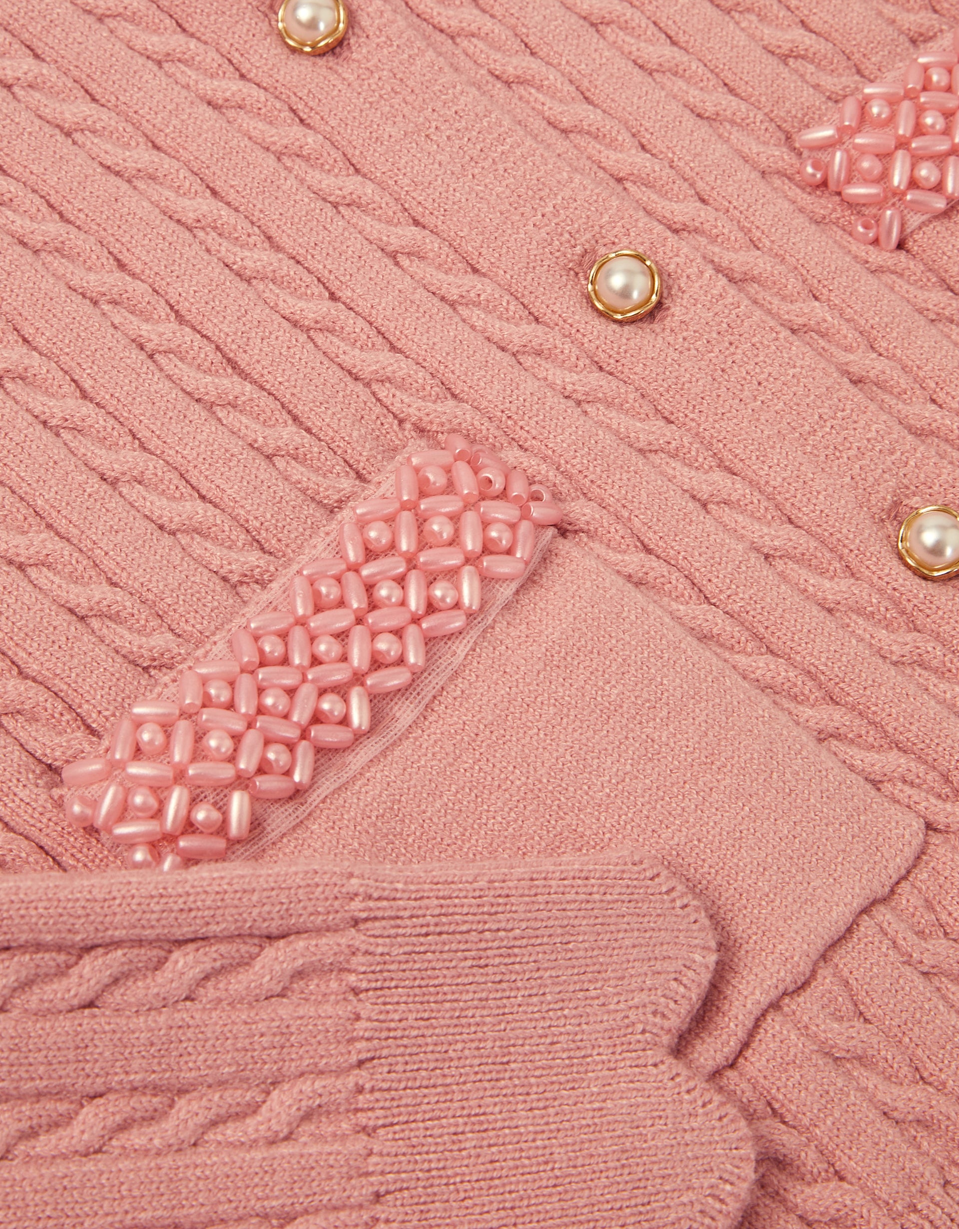 KARDIGAN - PINK ENCRUSTED CABLE CARD