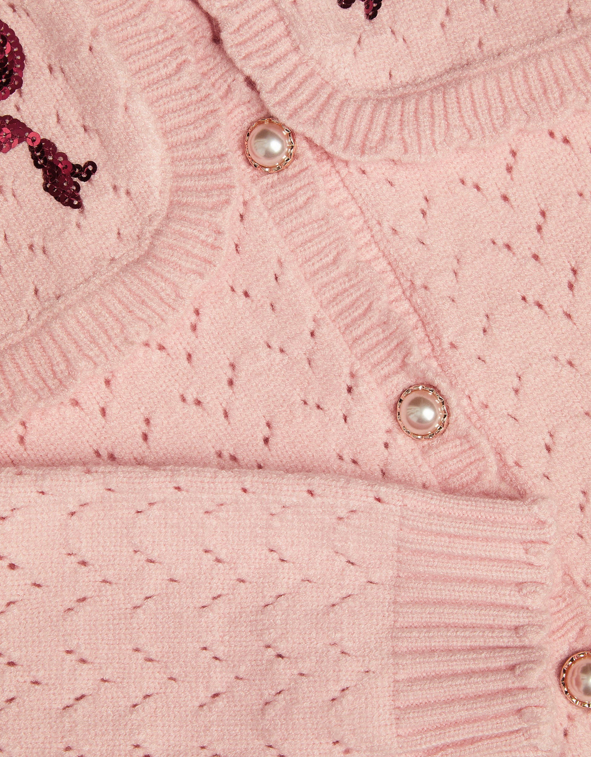 KARDIGAN - PINK POINTELLE CARDIGAN