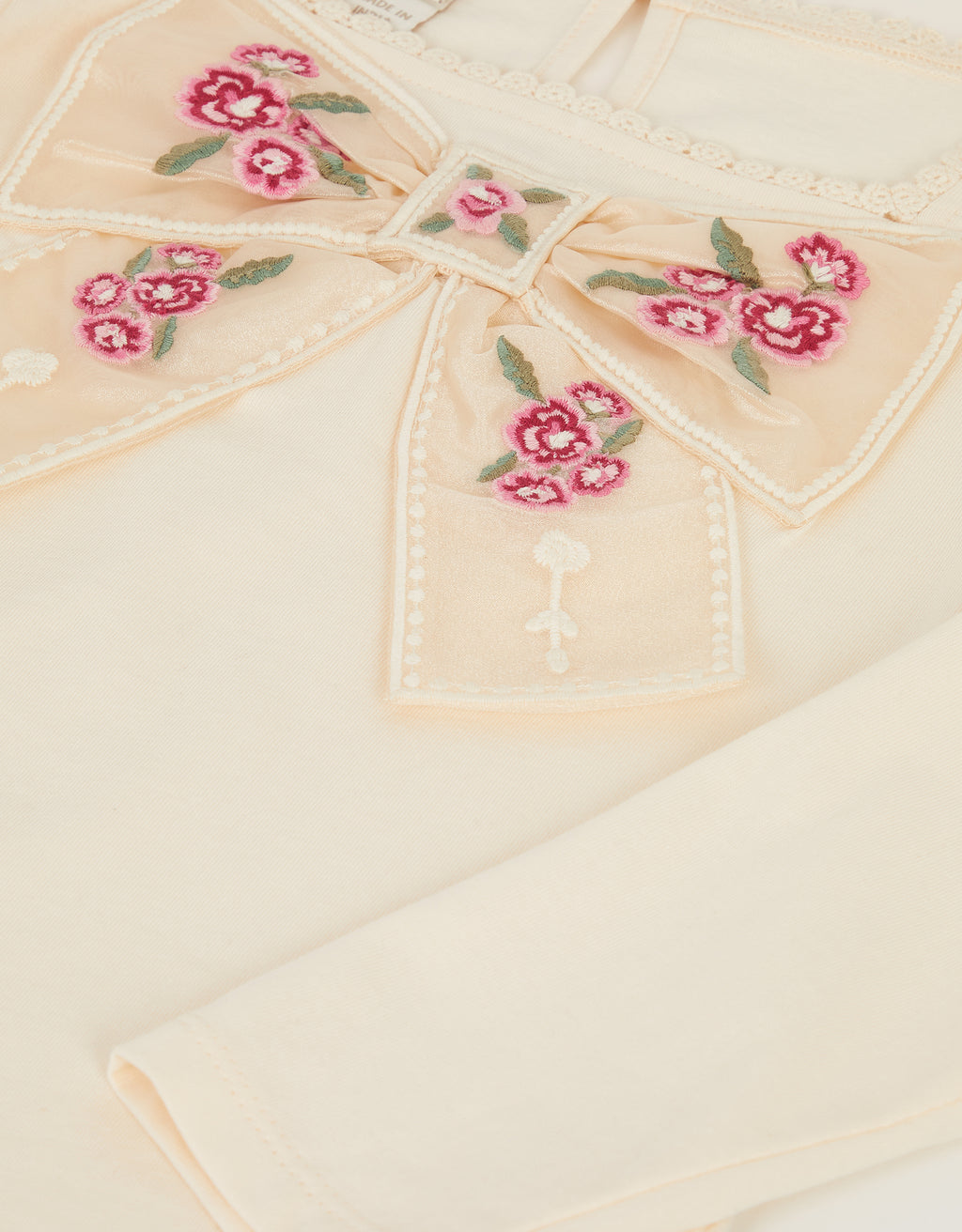BLUZA - LS ORGANZA BOW TSHIRT
